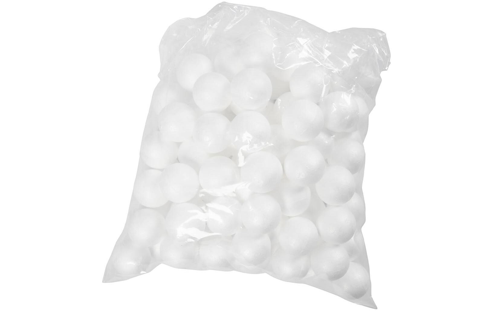 Creativ Company Styropor-Kugeln 4 cm, Weiss, 100 Stück