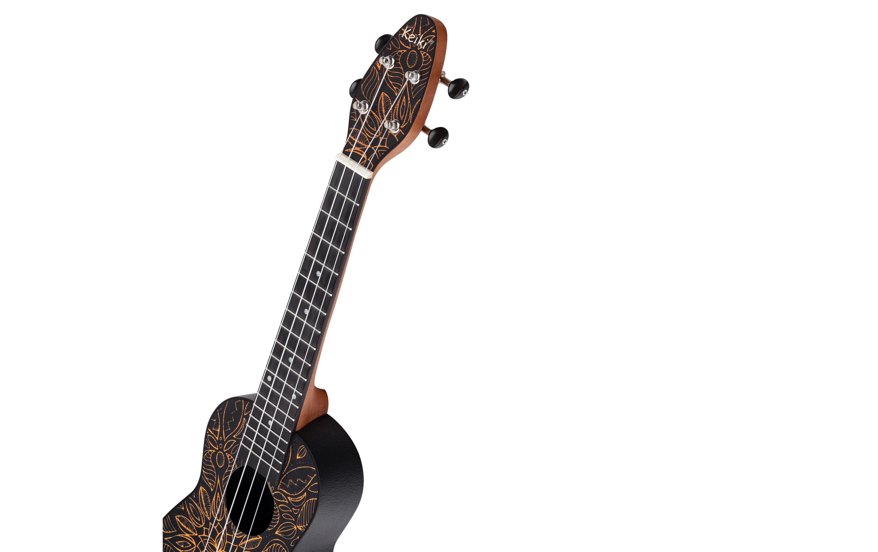 Ortega Guitars Ukulele Keiki Package K2SS-OKC – Orange Kaleidoscop