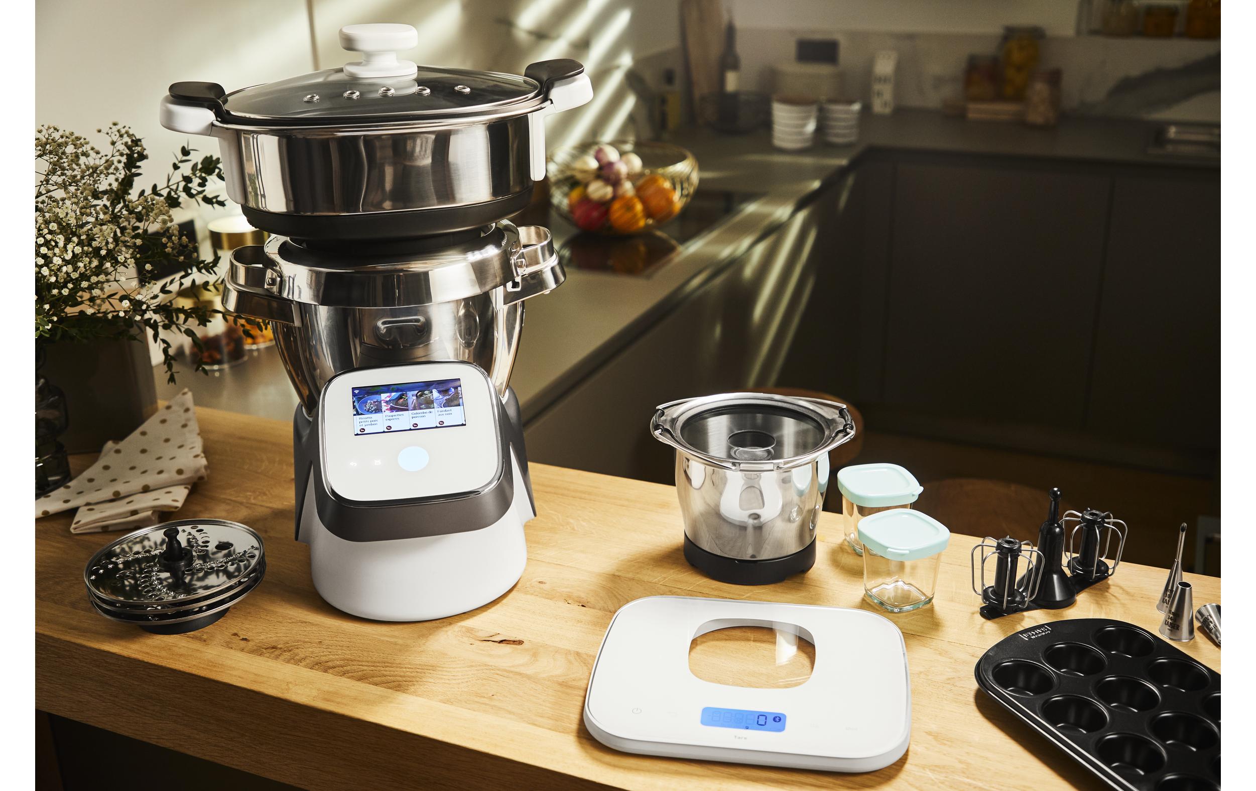 Moulinex Küchenmaschine i-Companion Touch XL Silber/Weiss