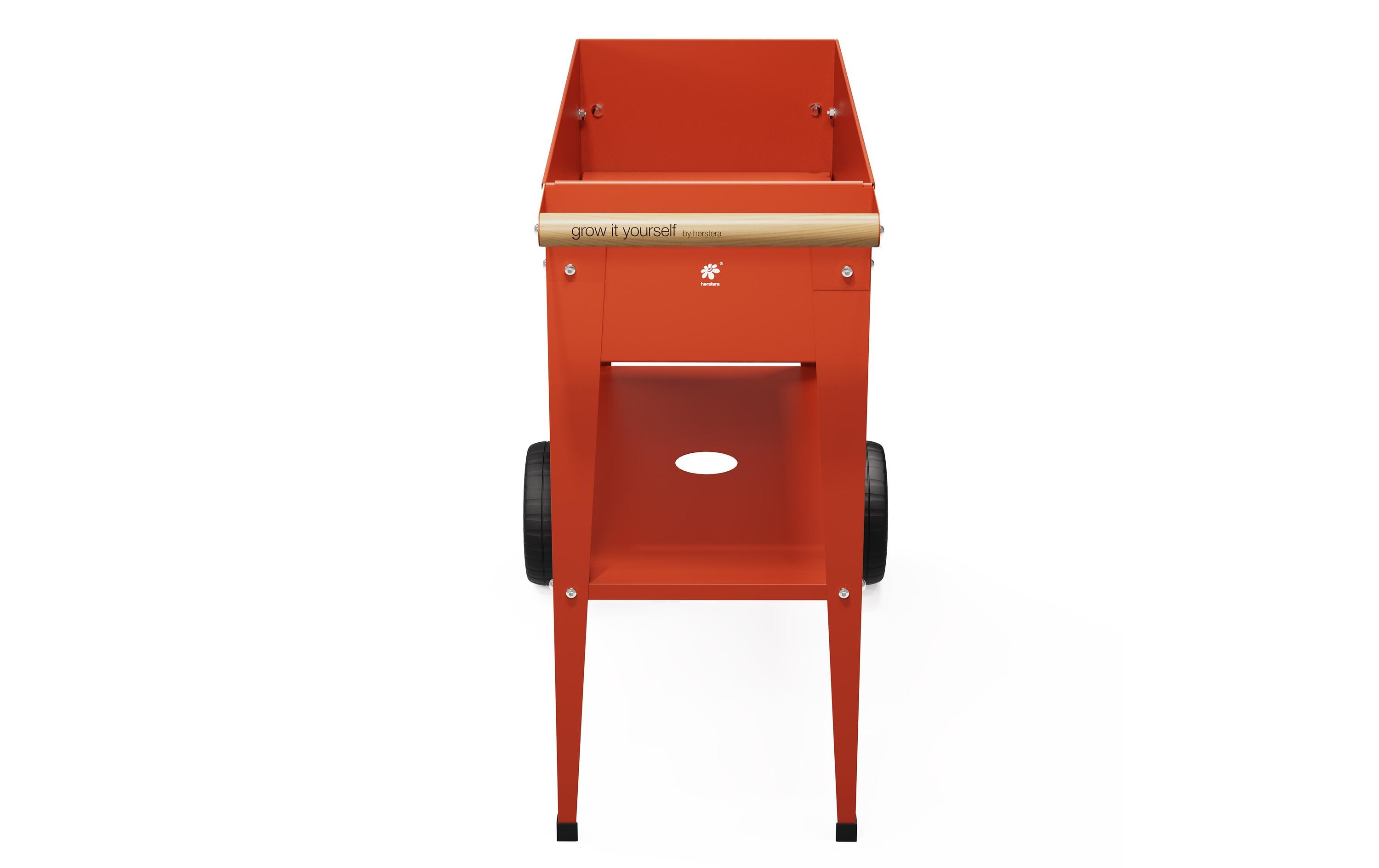 Herstera Hochbeet Urban Garden Trolley 75 x 35 x 80cm, Rot