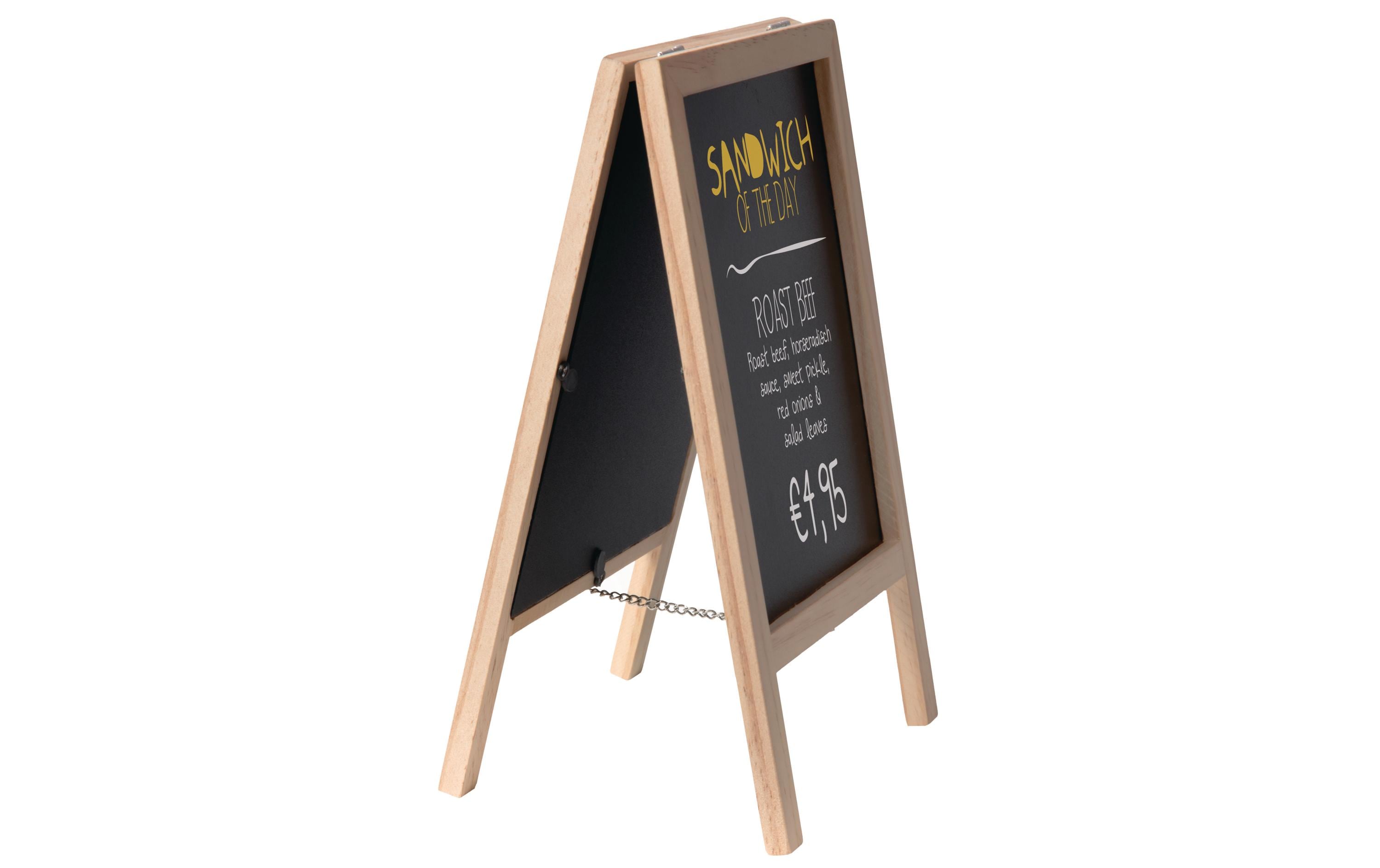 Securit Minikreidetafel Mini 25 x 15.2cm 2 in 1, Hellbraun/Schwarz