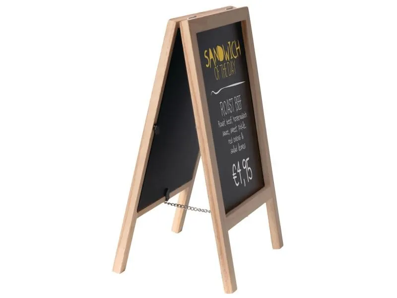 Securit Minikreidetafel Mini 25 x 15.2cm 2 in 1, Hellbraun/Schwarz Securit Minikreidetafel Mini 25 x 15.2cm 2 in 1, Hellbraun/Schwarz
