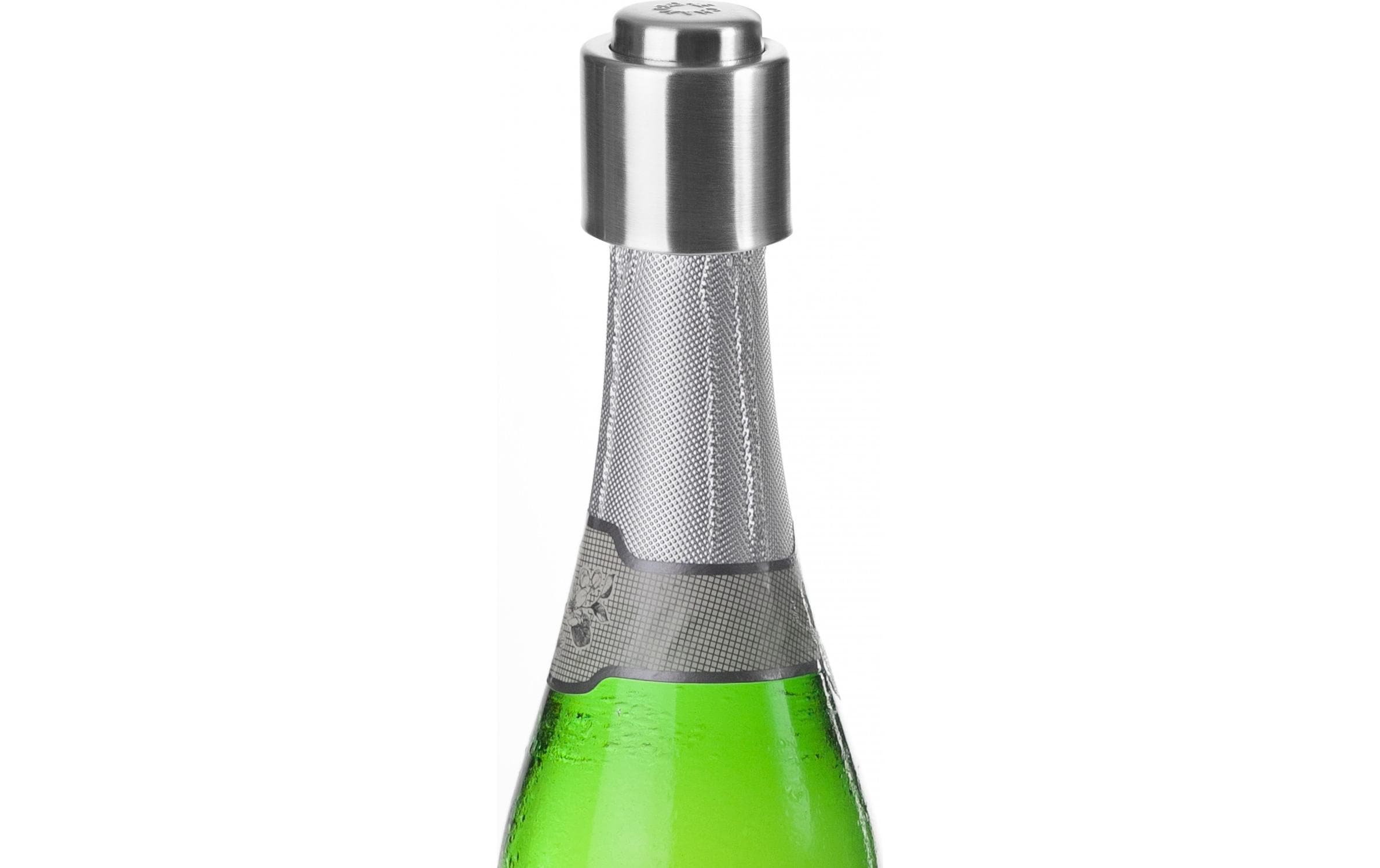 Ibili Champagnerdeckel mit Druckknopf 5 cm Silber