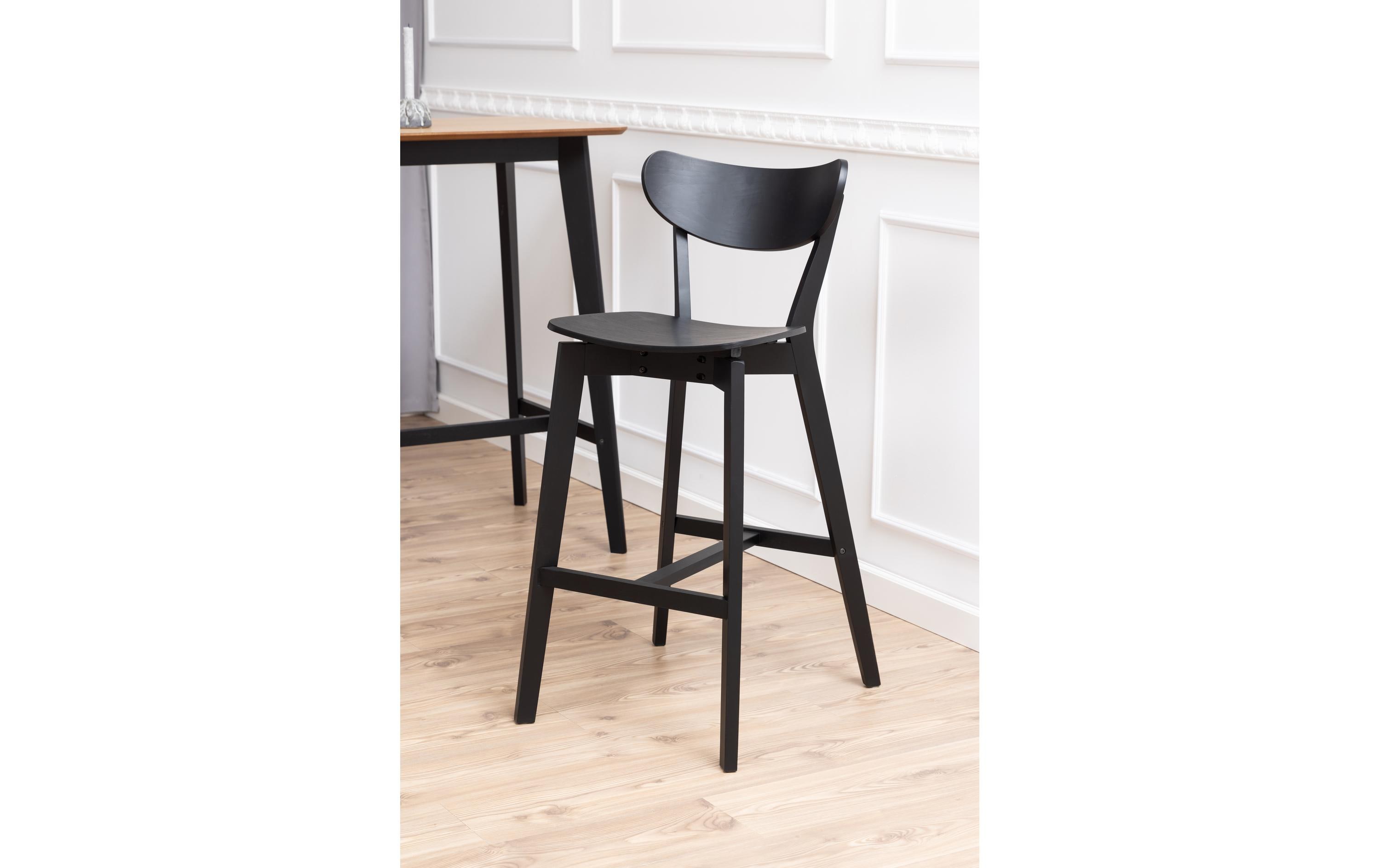 AC Design Barhocker Roxby, 2 Stück, 45 x 105 cm, Schwarz