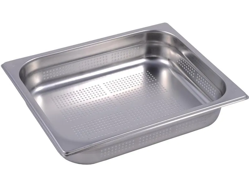 INOX Garbehälter GN 1/2 gelocht, 65 mm INOX Garbehälter GN 1/2 gelocht, 65 mm