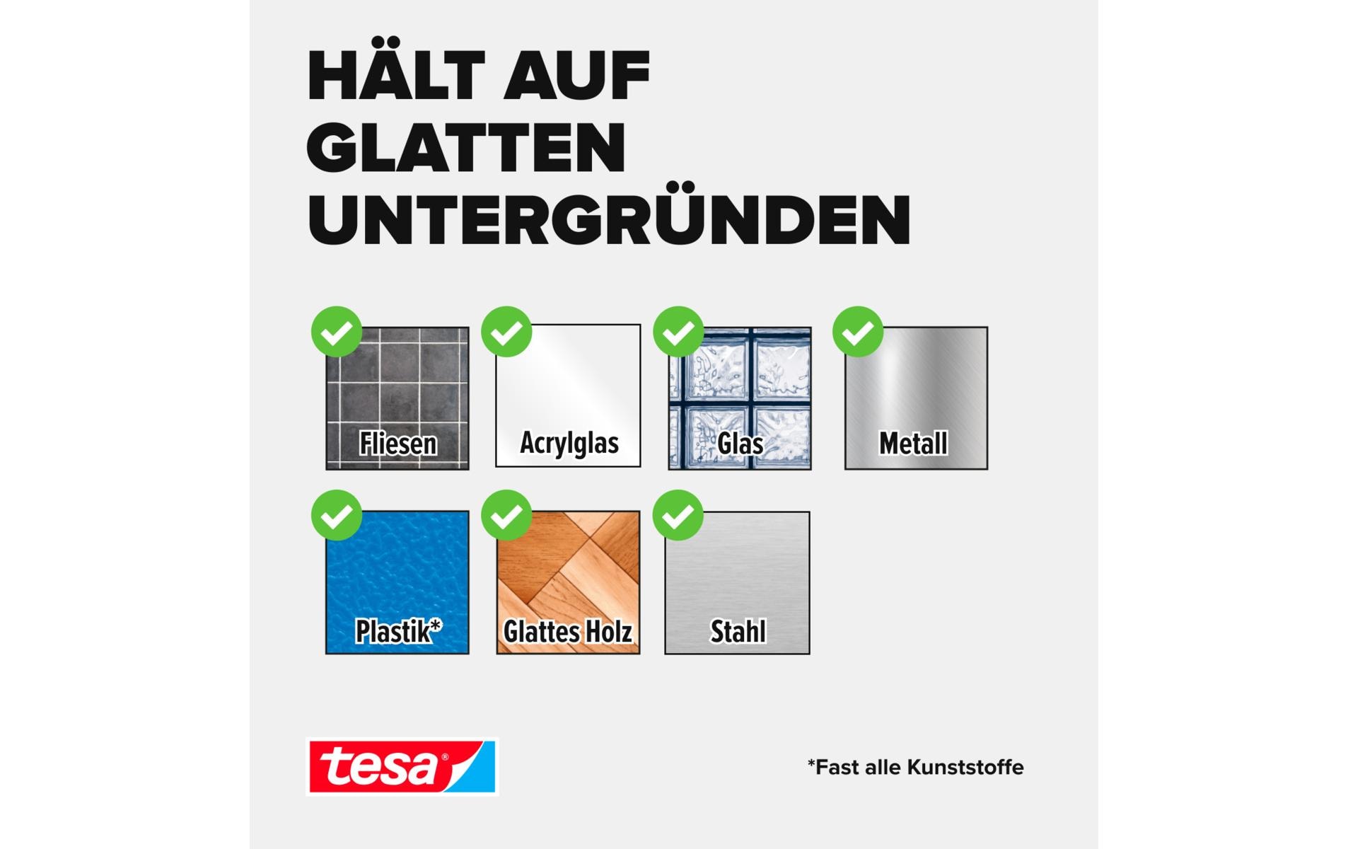 tesa Klebehaken Powerstrips Haken XL Rechteckig Weiss, 3 kg