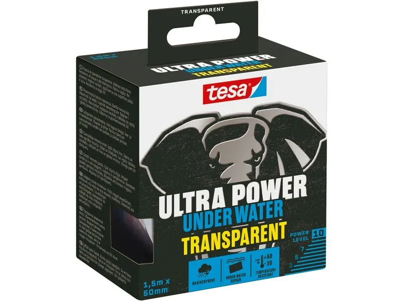 tesa Ultra Power Under Water Transparent, 1.5 m x 50 mm tesa Ultra Power Under Water Transparent, 1.5 m x 50 mm