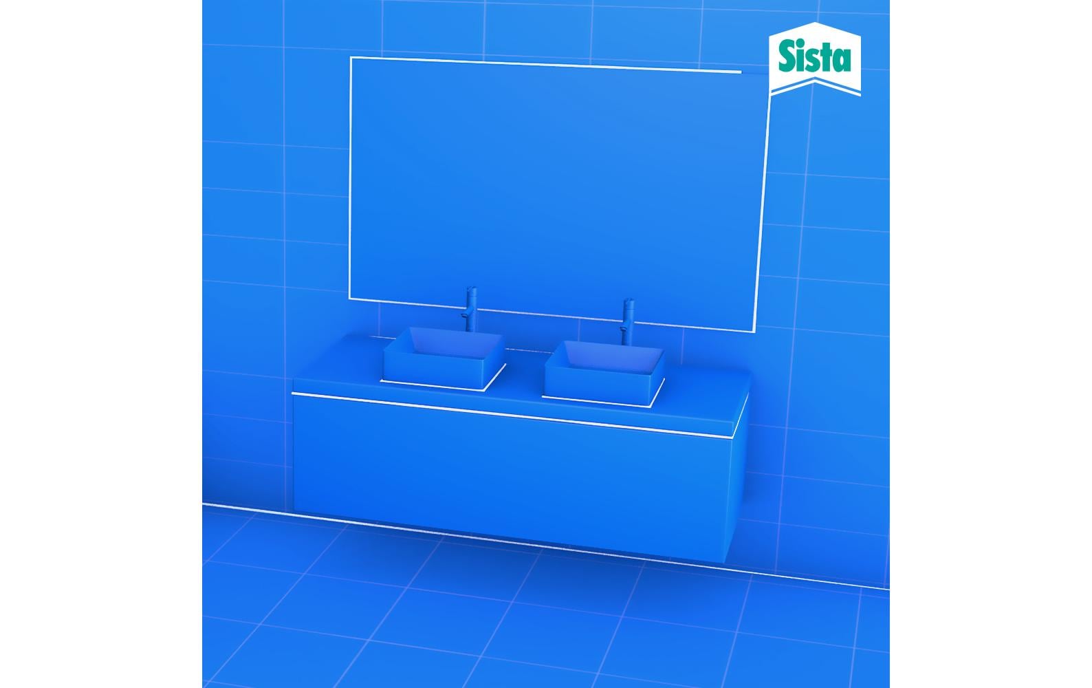 Sista Dichtmasse Bad & Küche 280 ml, Grau