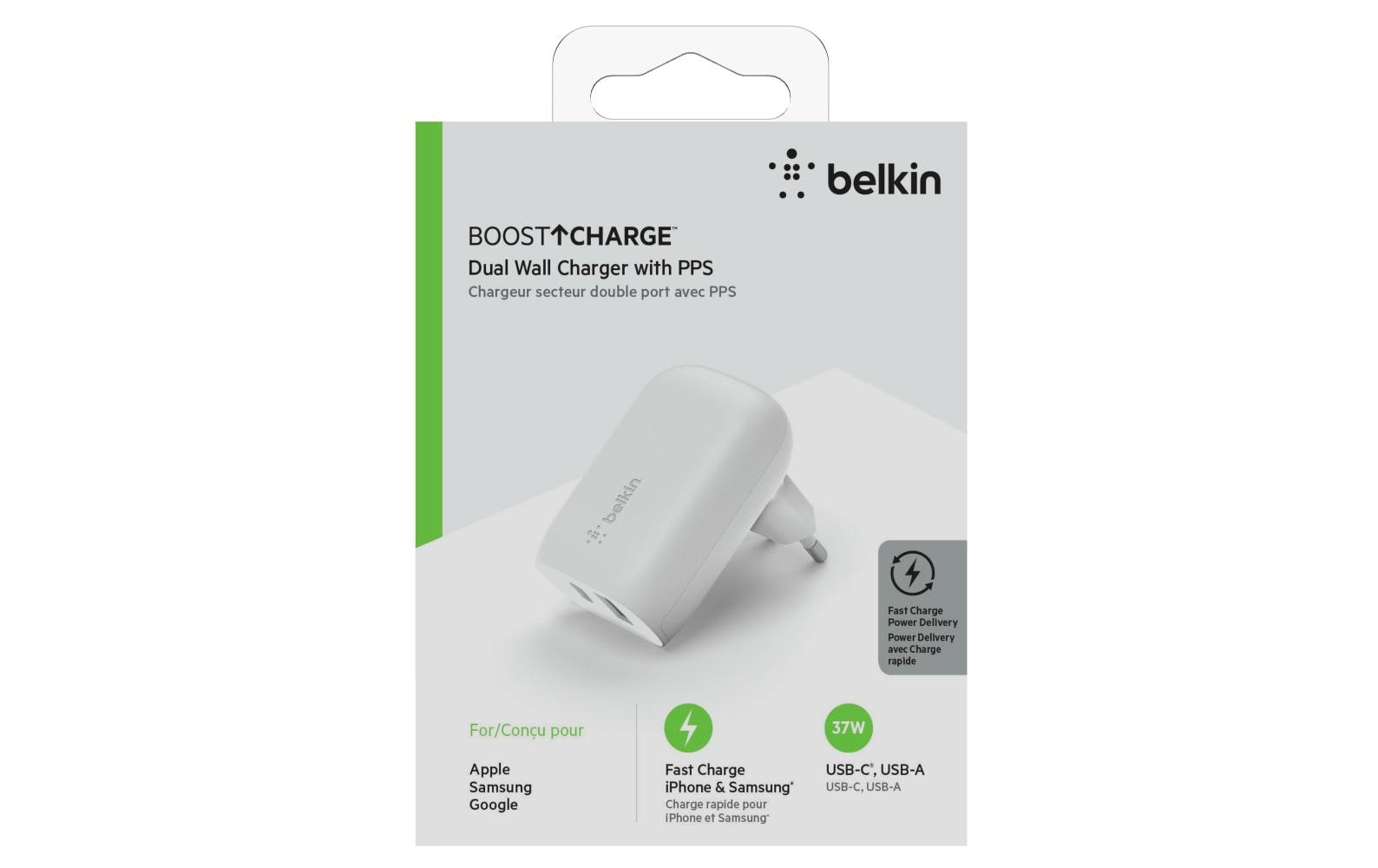 Belkin USB-Wandladegerät Boost Charge USB-C + USB-A 37 W