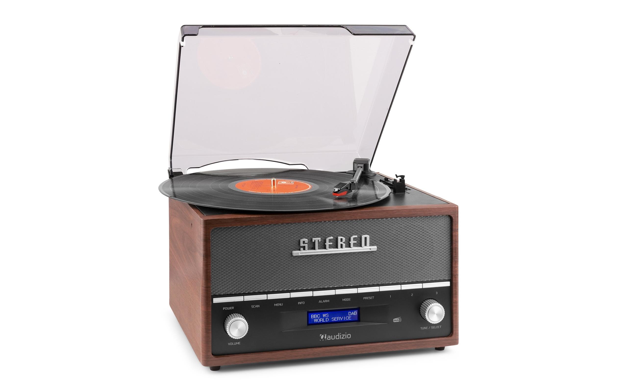 Audizio Plattenspieler mit Bluetooth Frisco Braun/Grau