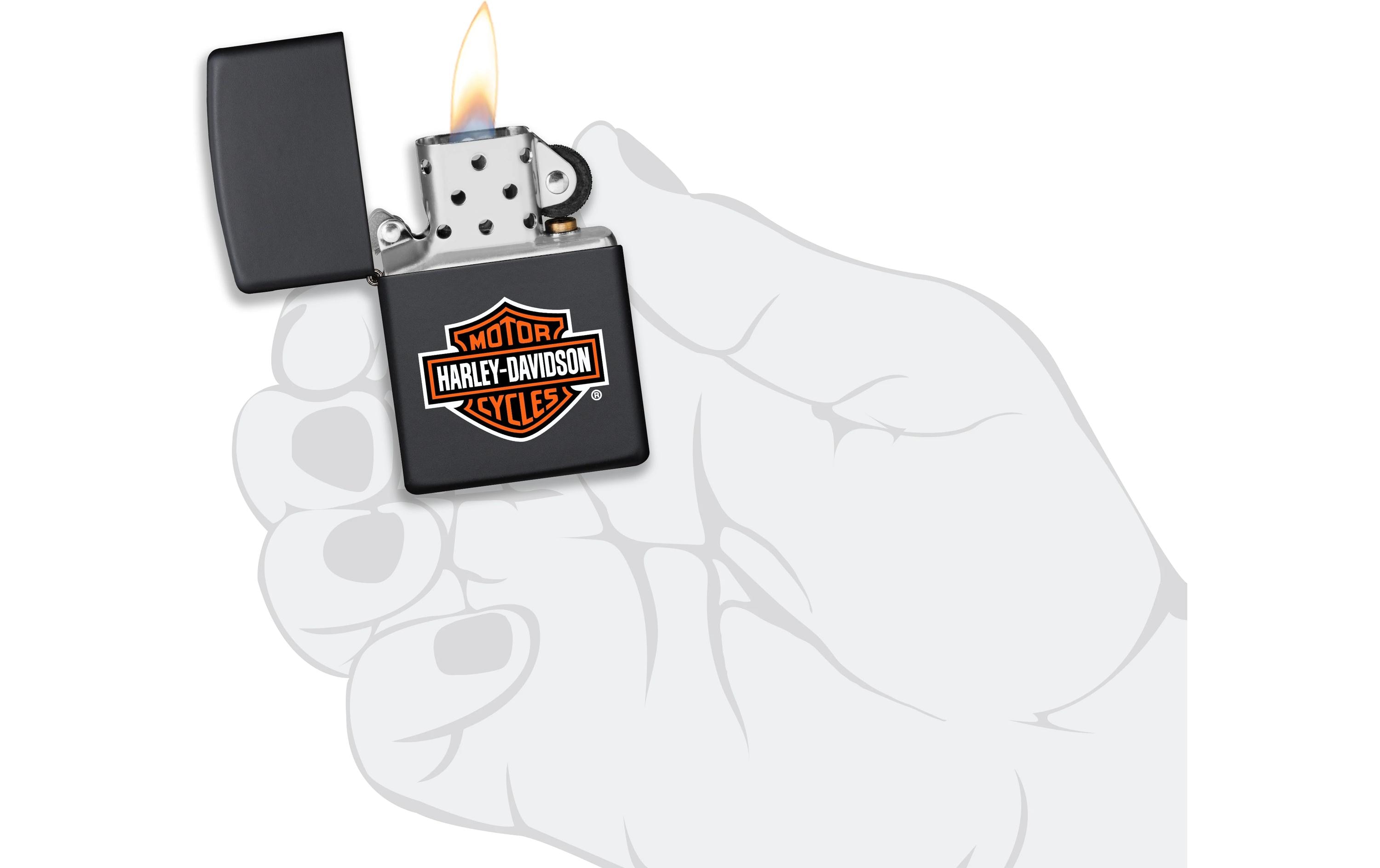 ZIPPO Harley Davidson Bar & Shield Schwarz