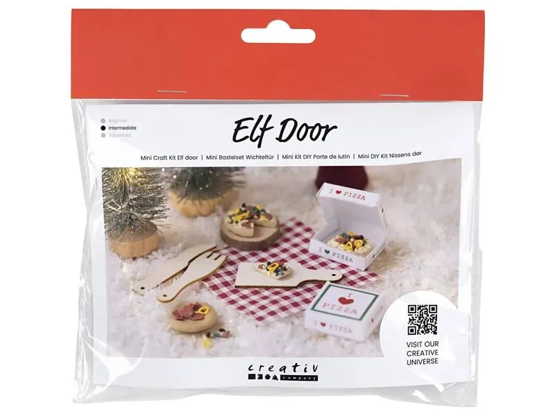 Creativ Company Mini-Utensilien Elfentür / Wichteltür Szene Pizza