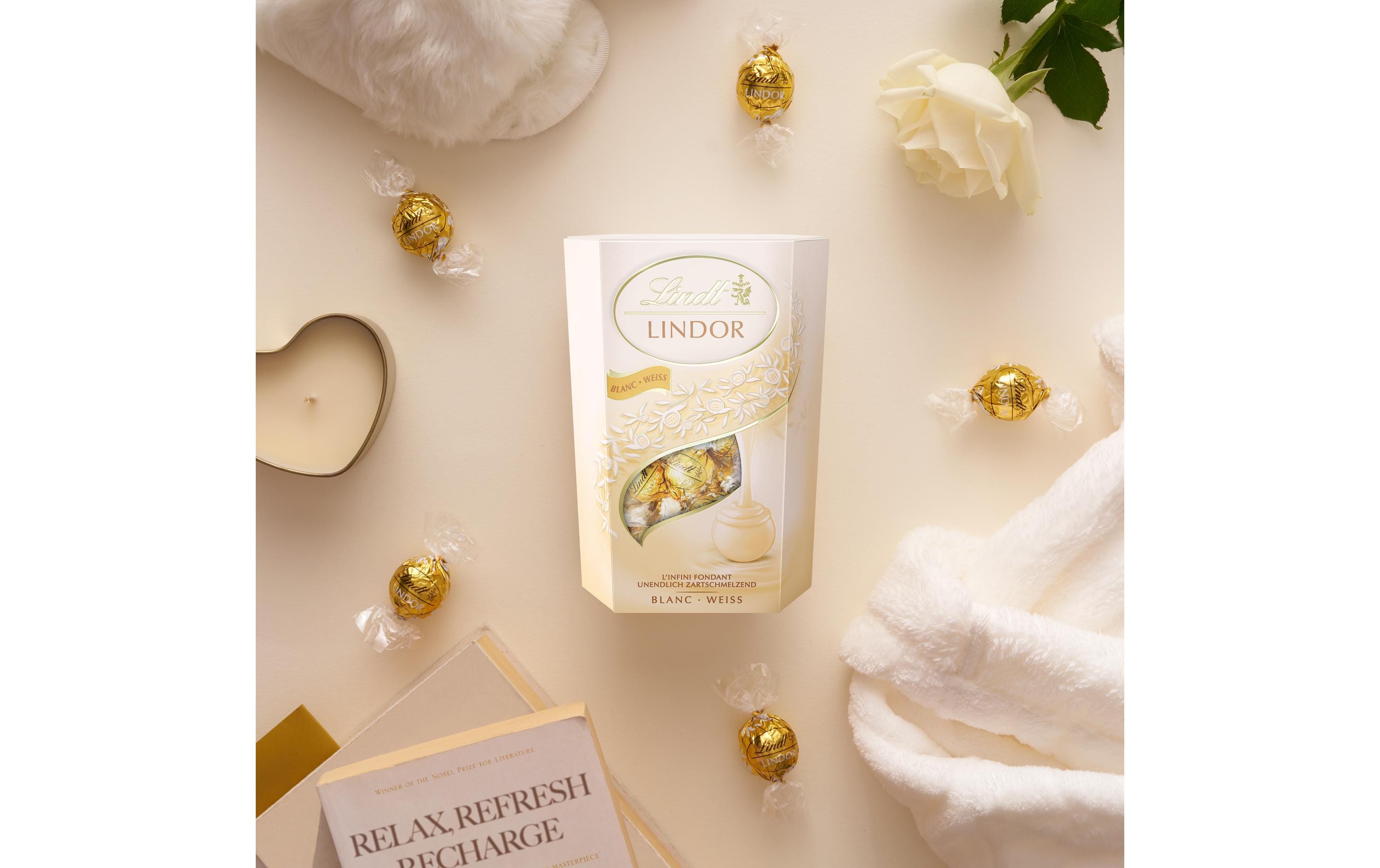 Lindt Schokoladen-Pralinen Lindor Kugeln Weiss 200 g