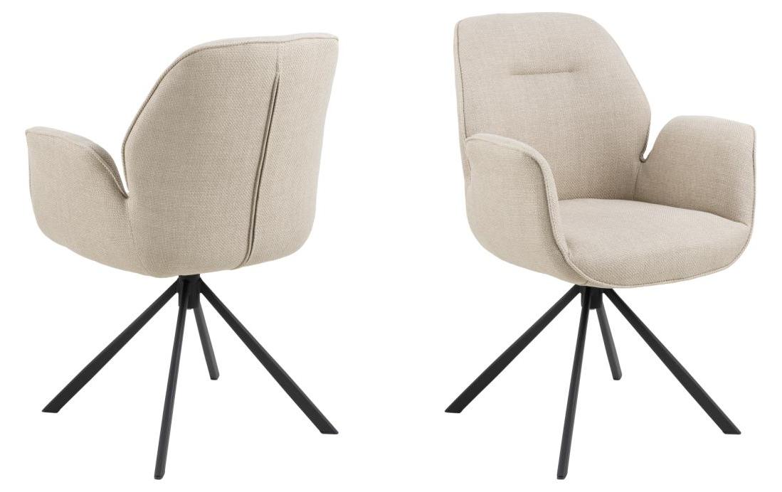 AC Design Stuhl Aura Beige/Schwarz