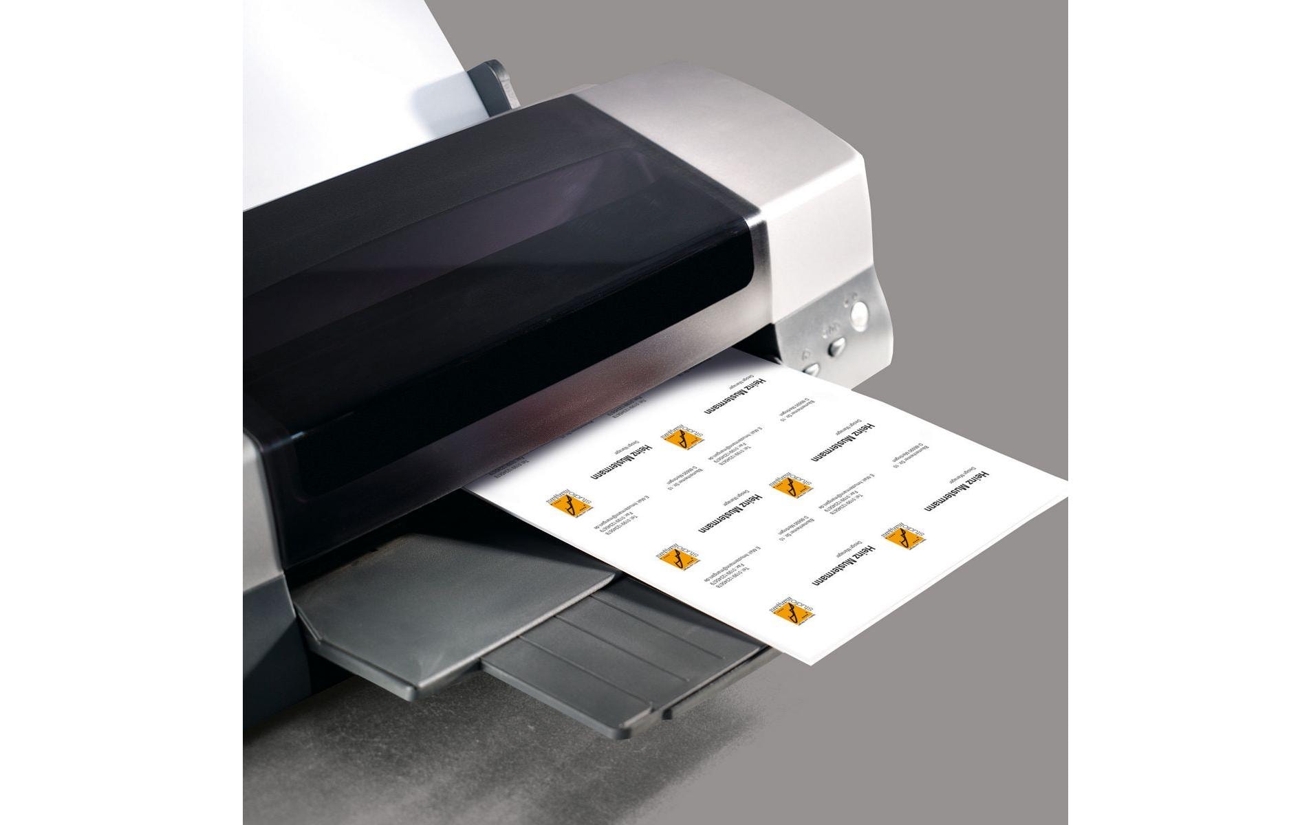 Sigel Visitenkarten-Etiketten 8.5 x 5.5 cm, 15 Blatt, 200 g, Weiss