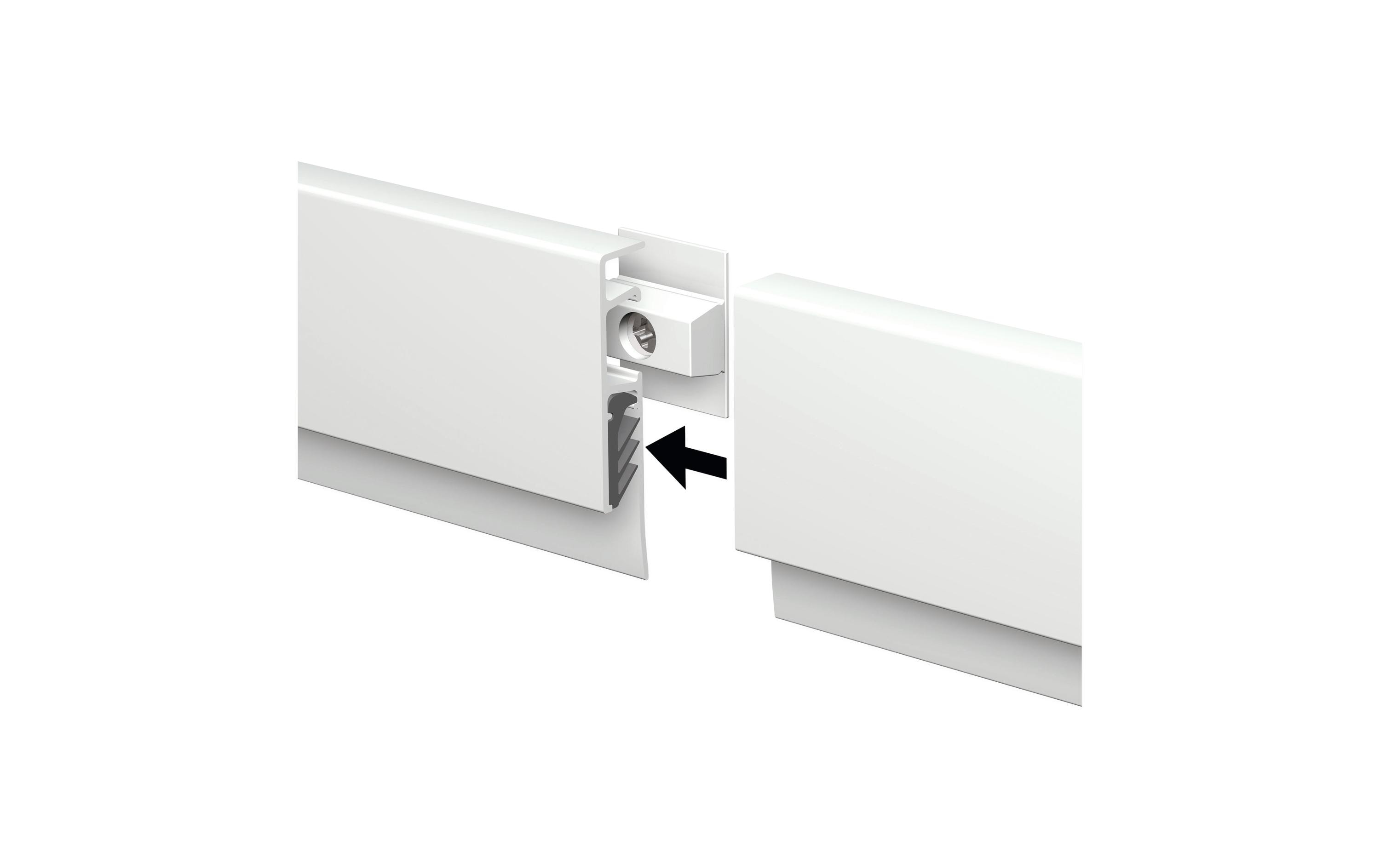 Maul Wandklemmschiene MAULgrip 2 mm, 1 Stück, Weiss