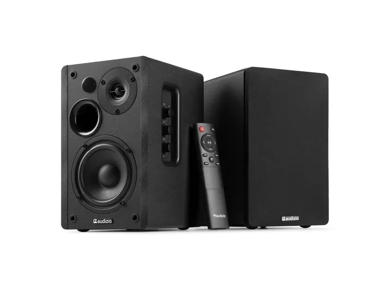 Audizio Regallautsprecher Paar KS01-BK 80W, BT, Schwarz Audizio Regallautsprecher Paar KS01-BK 80W, BT, Schwarz