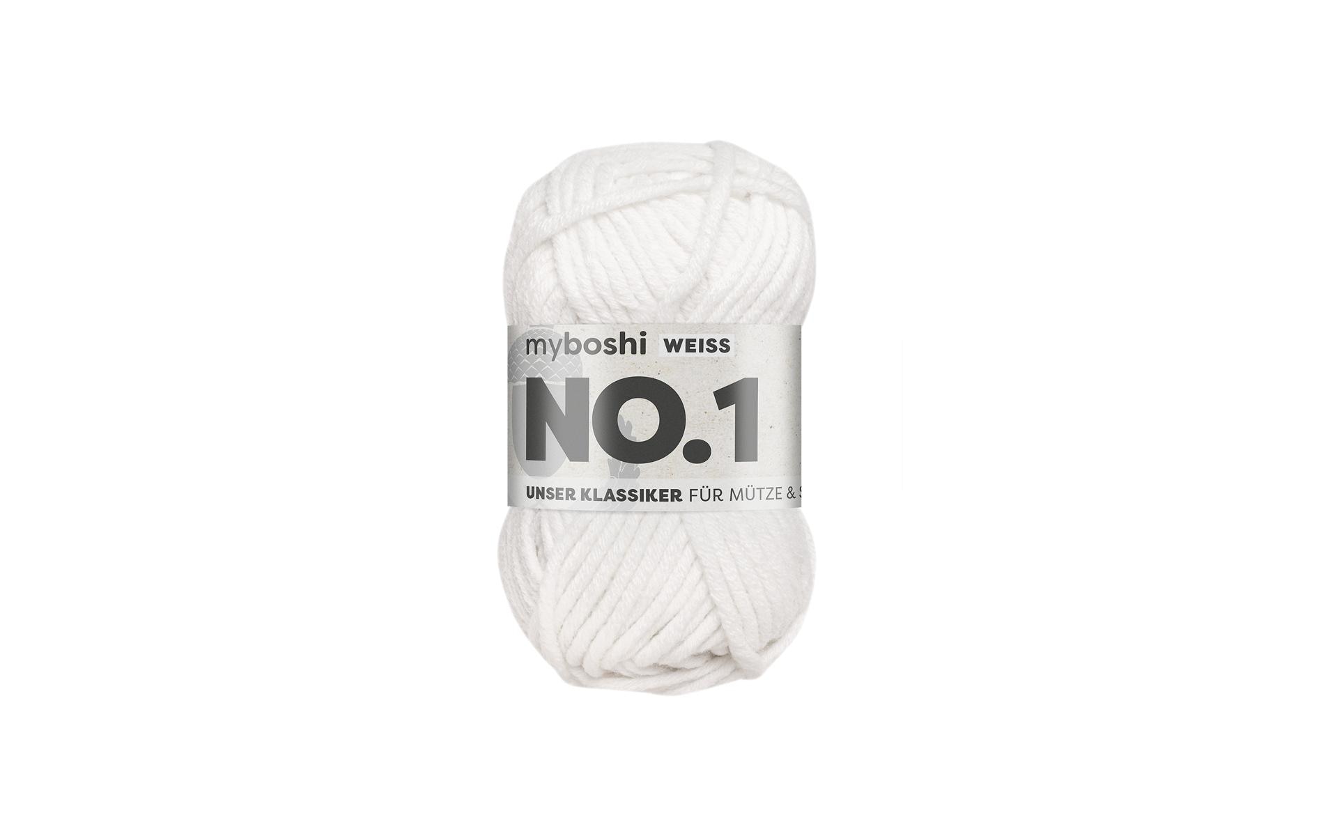 myBoshi Wolle Nr.1 Weiss 50 g, 55 m