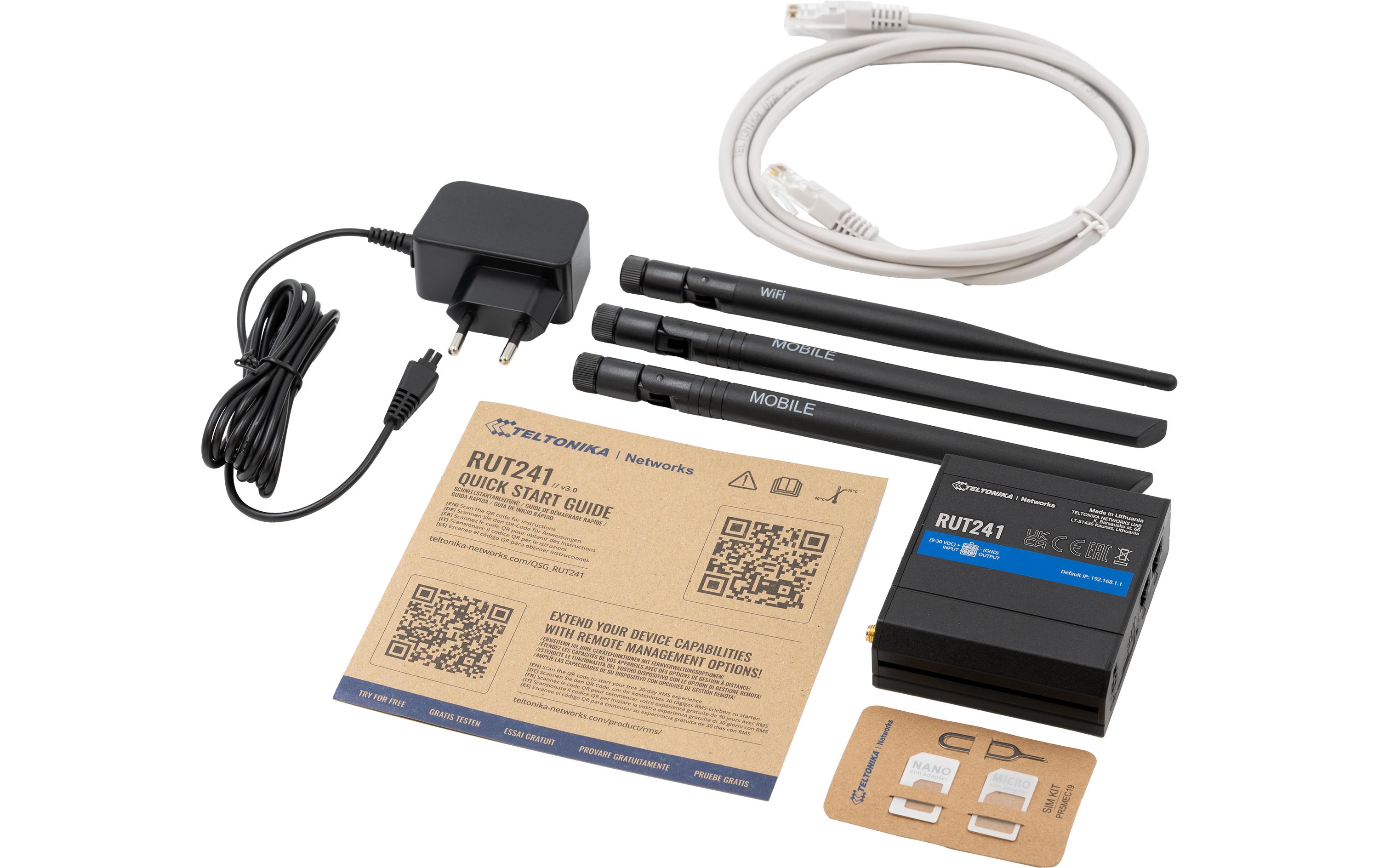 Teltonika LTE-Industrierouter RUT241 Teltonika LTE-Industrierouter RUT241