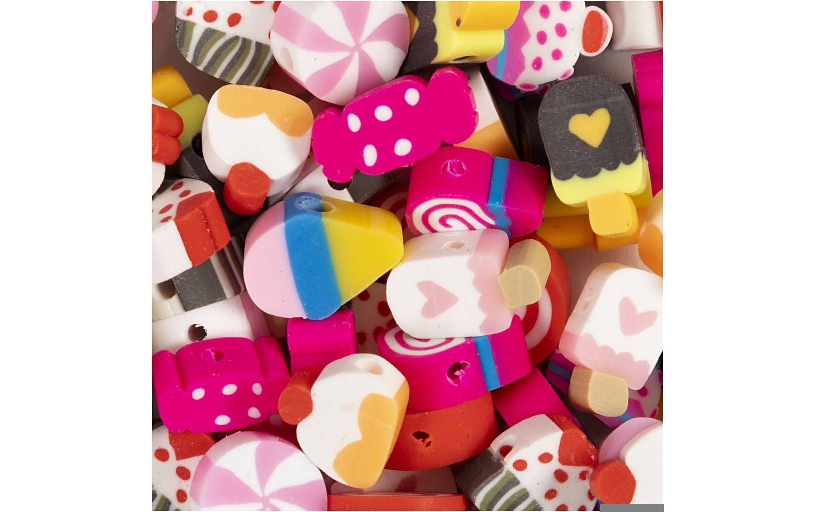 Creativ Company Perlen Ton Figurperlen 200 Stück, Süssigkeiten Creativ Company Perlen Ton Figurperlen 200 Stück, Süssigkeiten