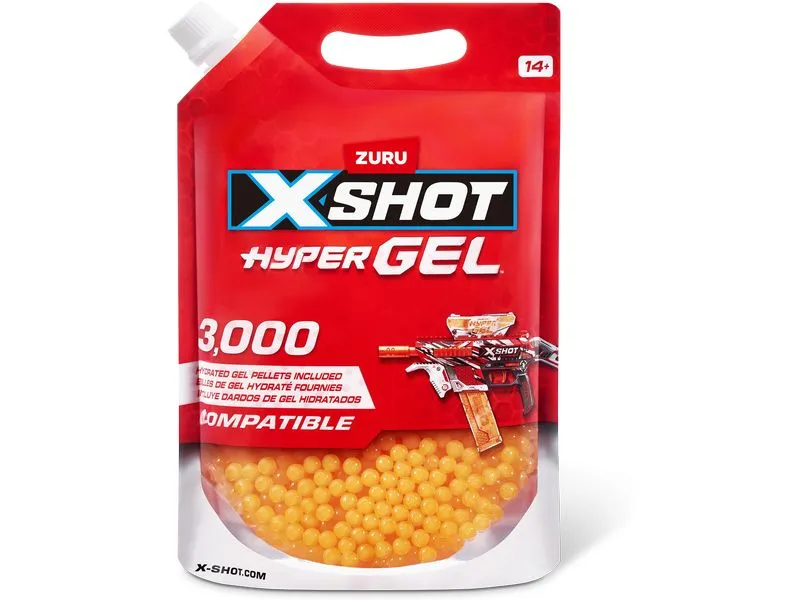 X-Shot Hyper Gel Nachfüllpackung 3.000 Gel-Kugeln – EN71 Series 1 X-Shot Hyper Gel Nachfüllpackung 3.000 Gel-Kugeln – EN71 Series 1