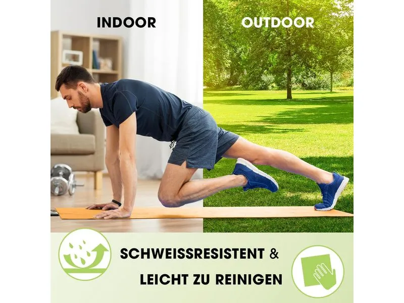 World Fitness Fitnessmatte Ashanti 190 cm x 100 cm, Grün