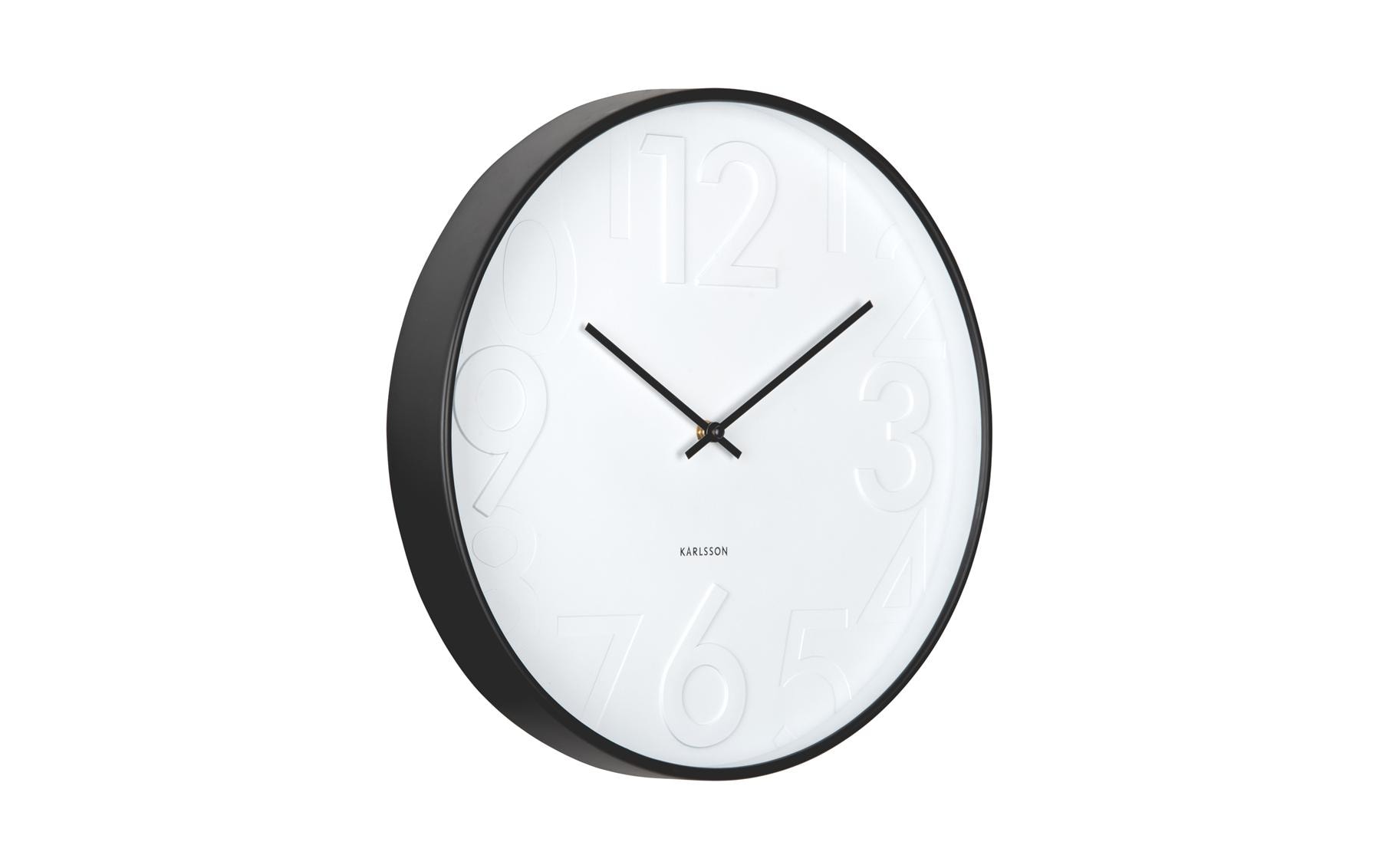 KARLSSON Wanduhr Ayuno Ø 40 cm, Schwarz