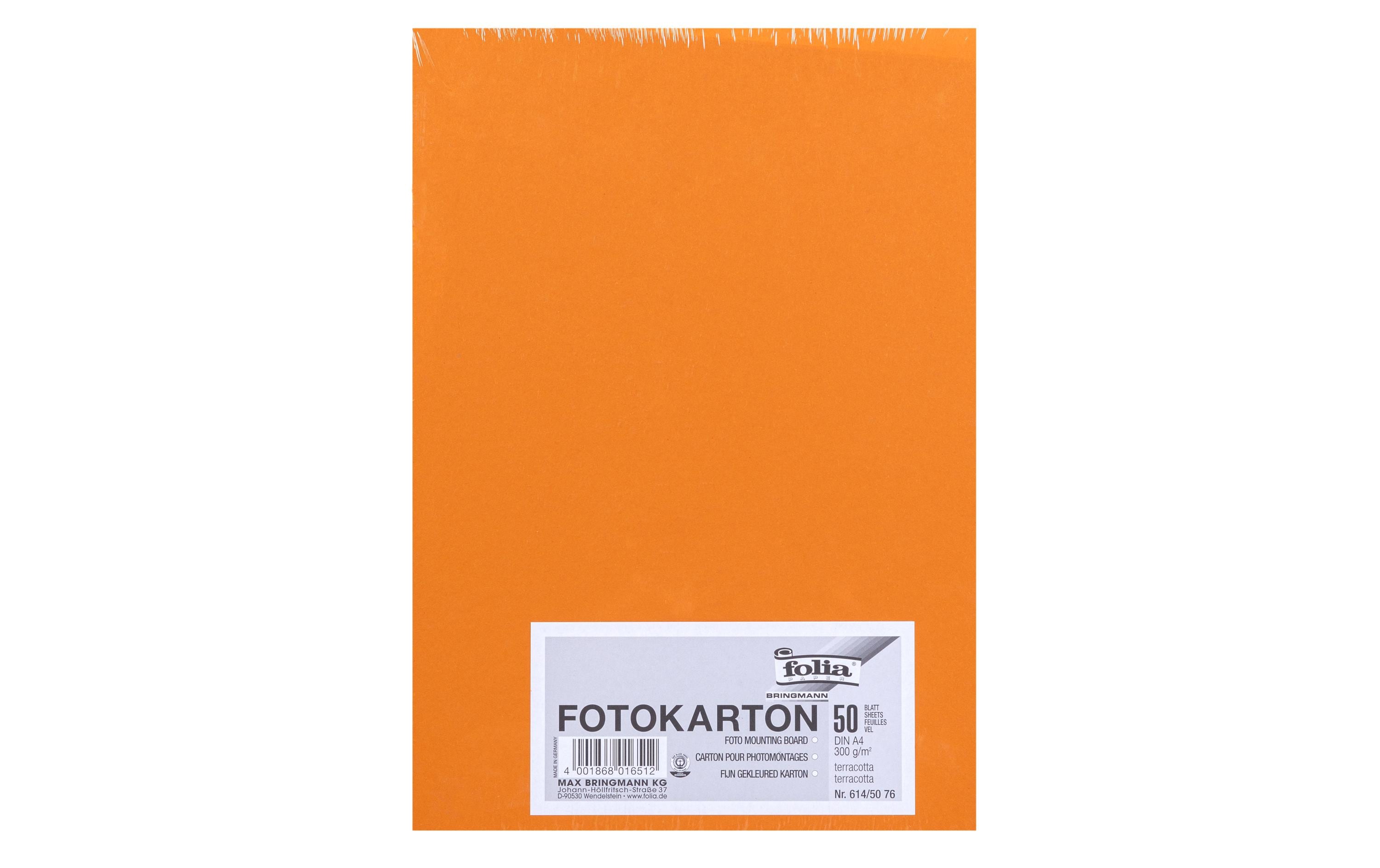 Folia Fotokarton A4, 300 g/m², 50 Blatt, Terracotta