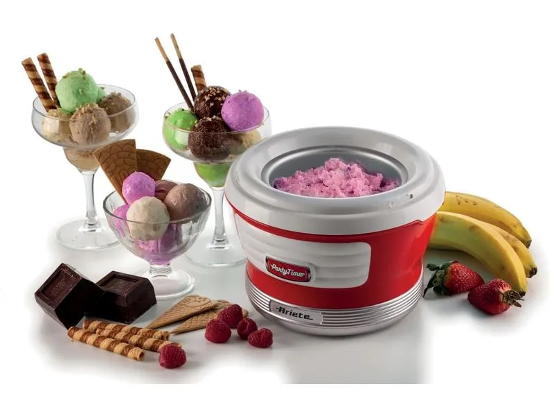 Ariete Glacemaschine Party Time ARI-643-RD 1.5 l, Rot/Weiss Ariete Glacemaschine Party Time ARI-643-RD 1.5 l, Rot/Weiss