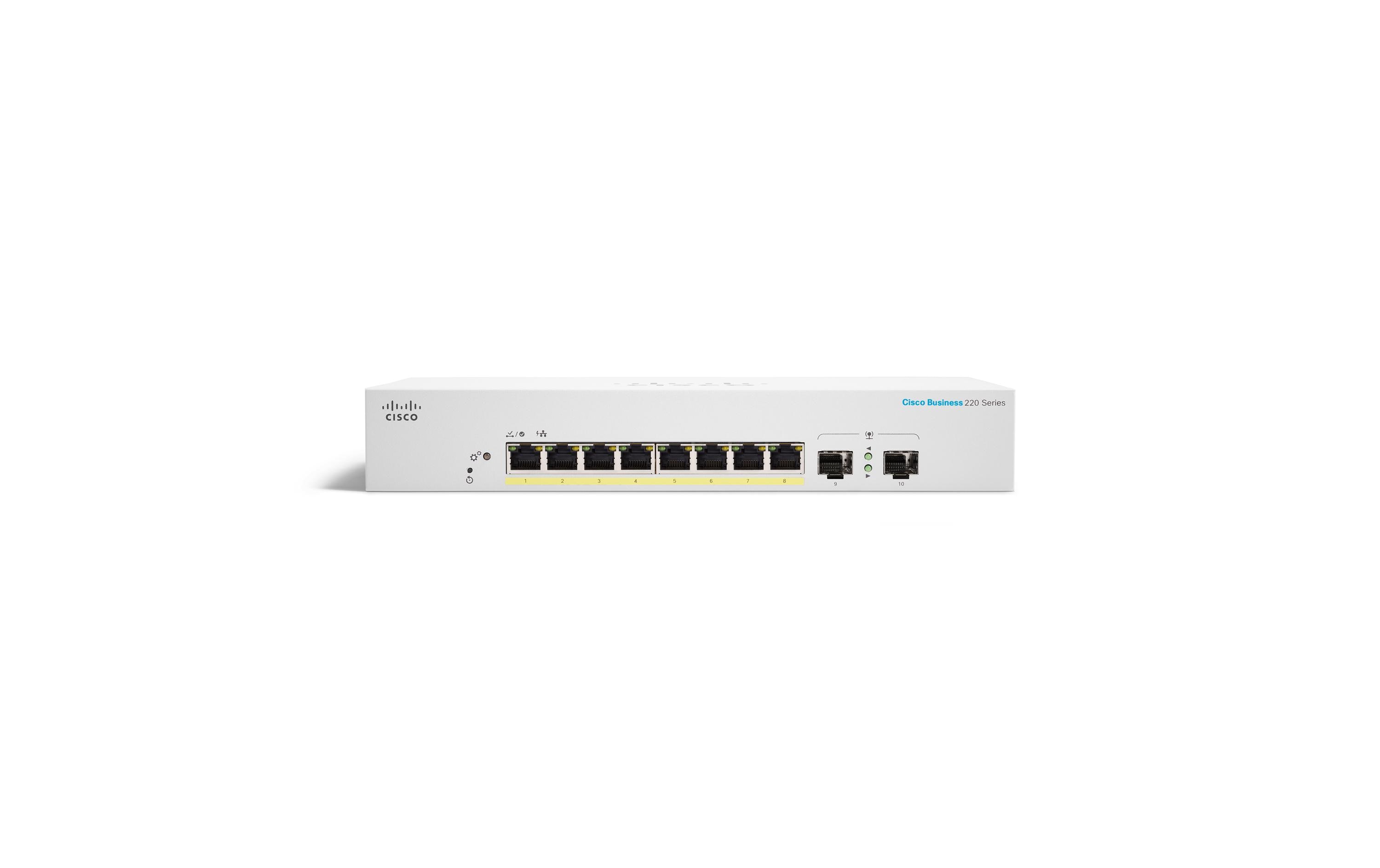 Cisco PoE+ Switch CBS220-8P-E-2G 10 Port Cisco PoE+ Switch CBS220-8P-E-2G 10 Port