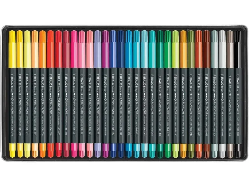 Caran d'Ache Filzstift Fibralo Brush mit 30 Farben