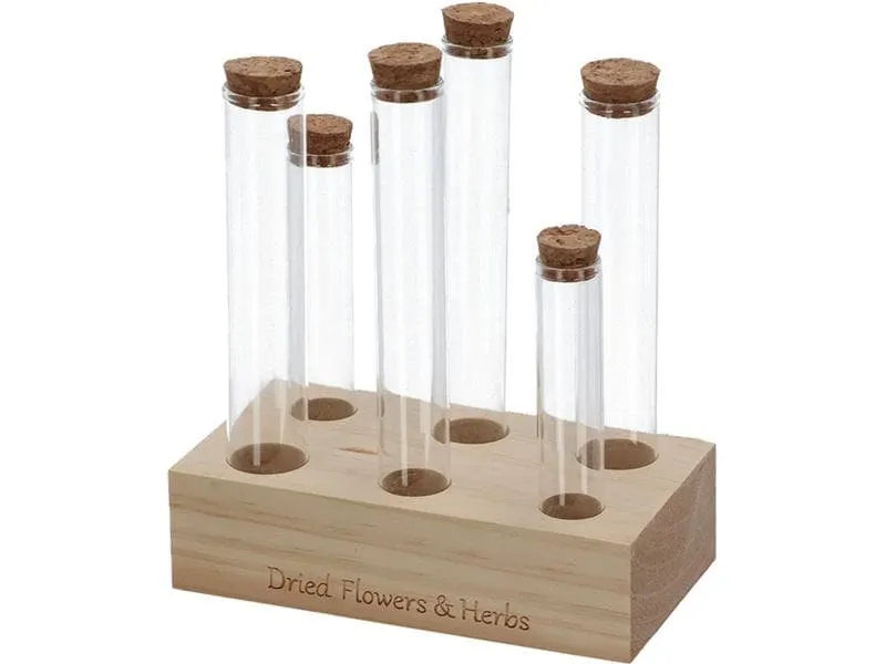Esschert Design Vase Reagenzglas L 6 Gläser, 17.5 cm, Nature/Transparent Esschert Design Vase Reagenzglas L 6 Gläser, 17.5 cm, Nature/Transparent