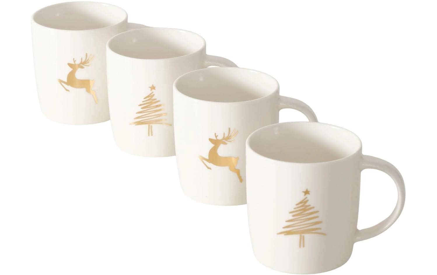 Boltze Tasse Brilly 4er Set, Keramik, 320 ml