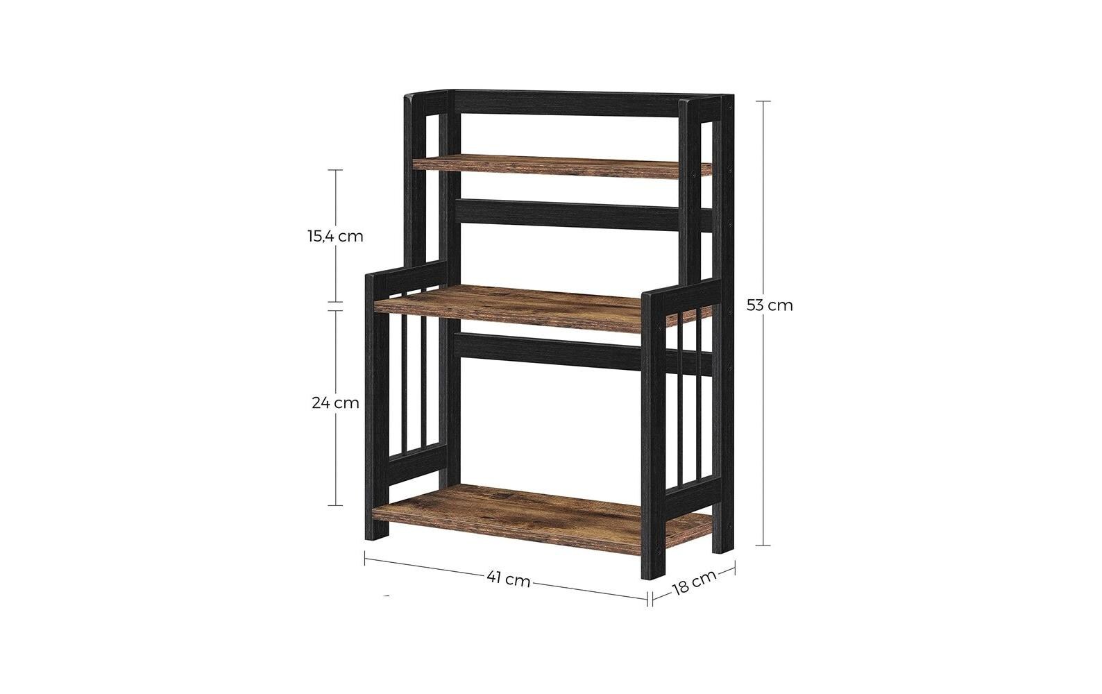 Songmics Küchenregal Braun/Schwarz