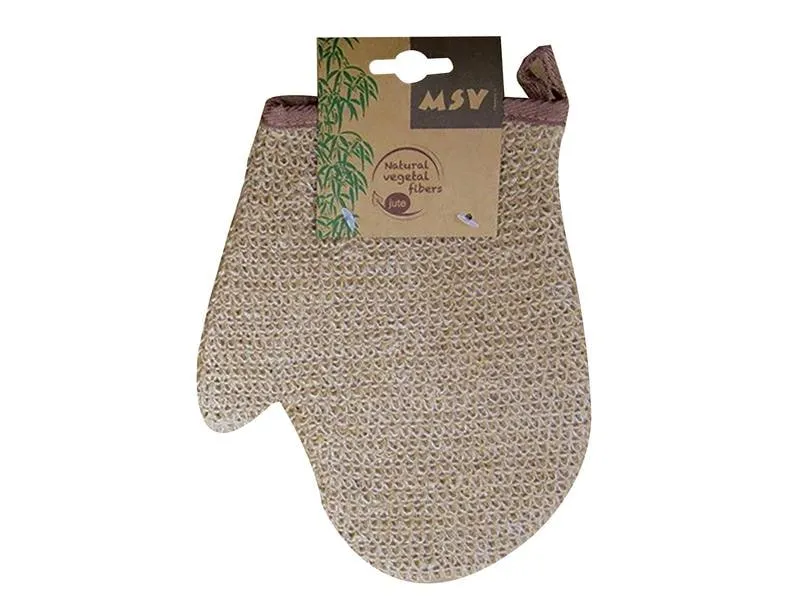 MSV Peelinghandschuh aus Jute 25 x 18 cm, Braun MSV Peelinghandschuh aus Jute 25 x 18 cm, Braun