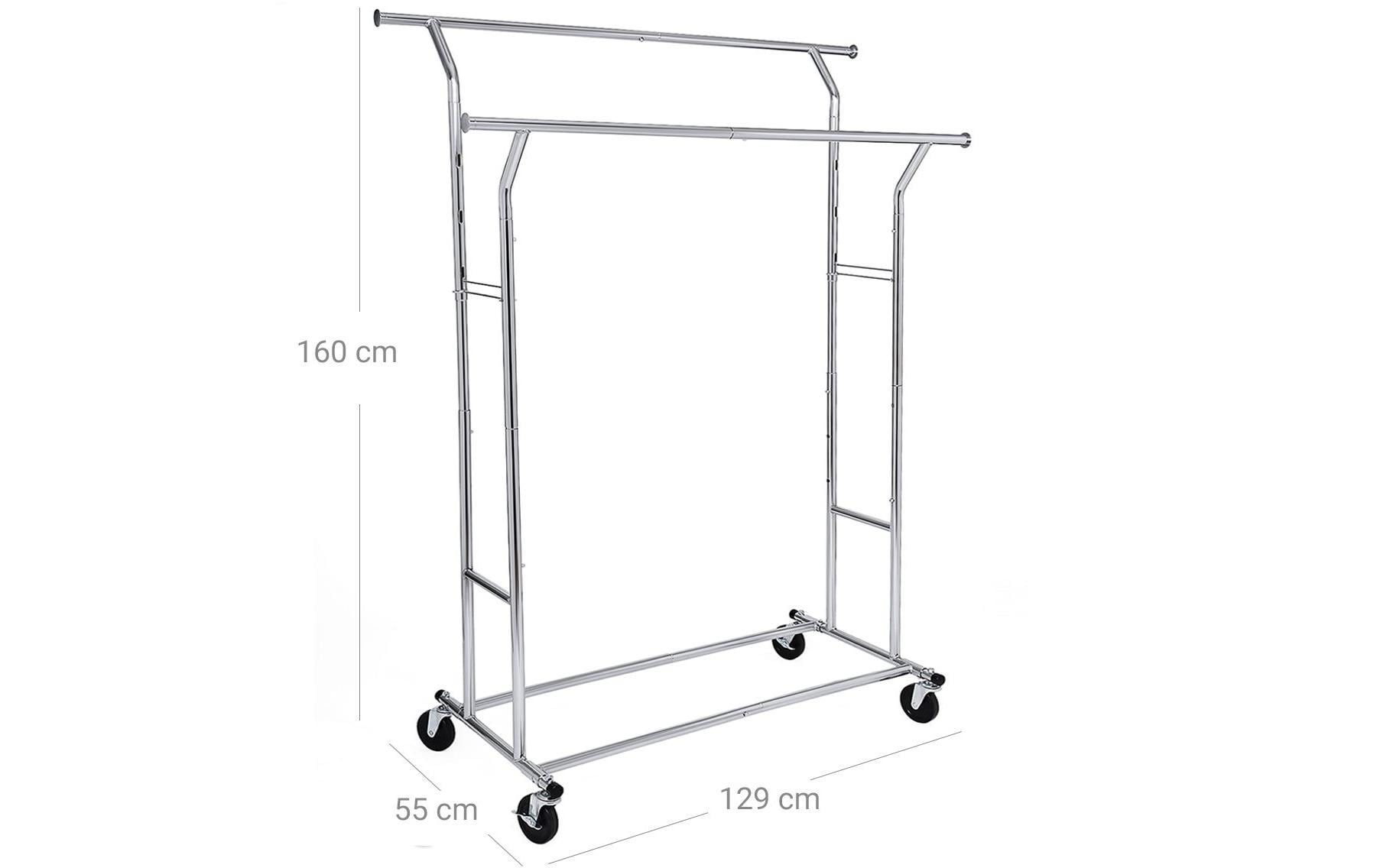 Songmics Garderobenständer Schwerlast Chrom