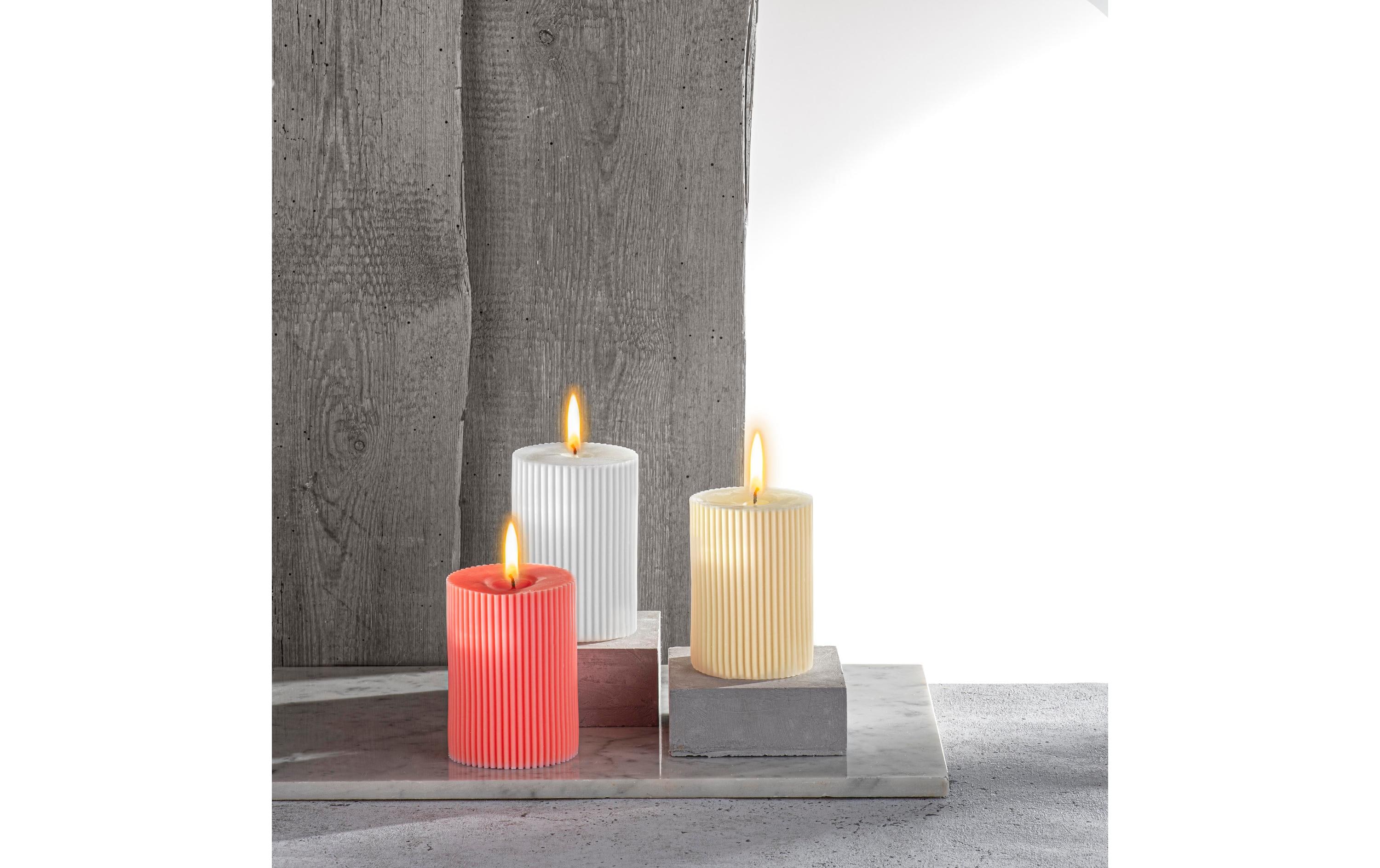 Glorex Kerzengiessform Zylinder mit Rillen 7 x 10.5 cm