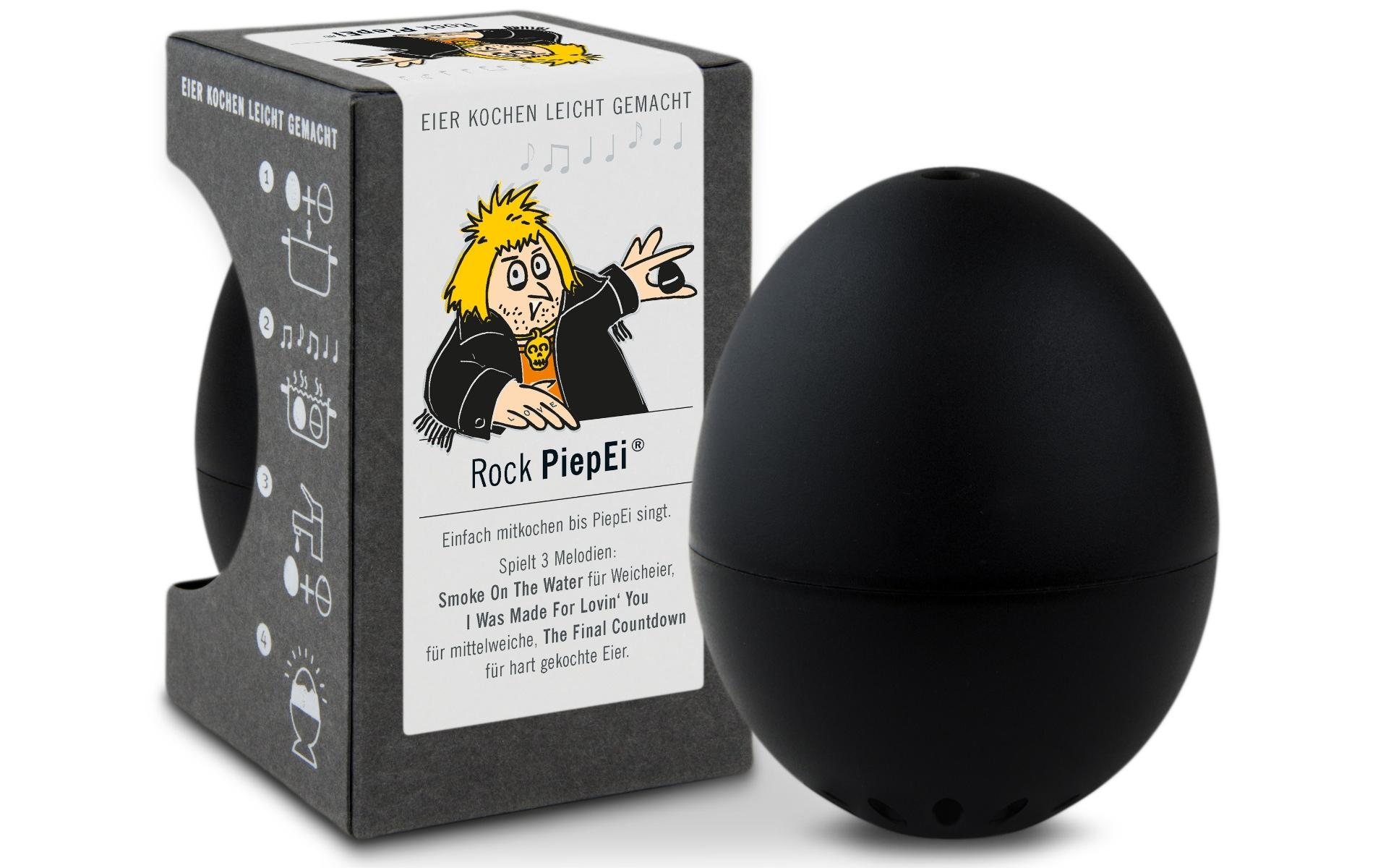 PiepEi Küchentimer Singende Eieruhr Rock, Schwarz