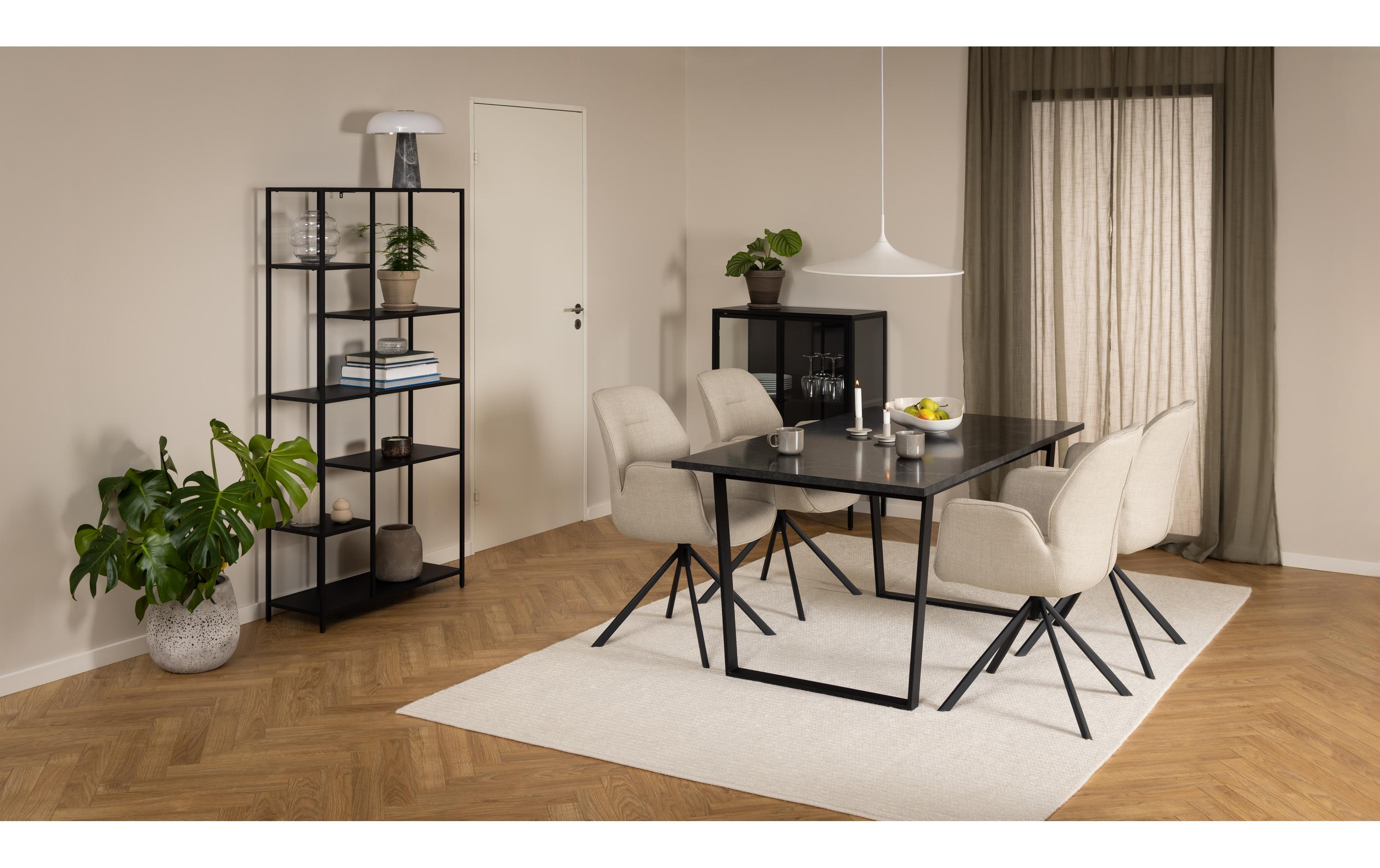 AC Design Regal Newcastle 79,5 x 30 x 165 cm, Schwarz