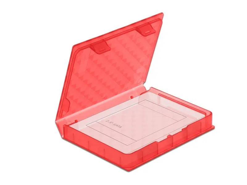 Delock Schutzgehäuse für 2.5″ HDD / SSD rot Delock Schutzgehäuse für 2.5″ HDD / SSD rot