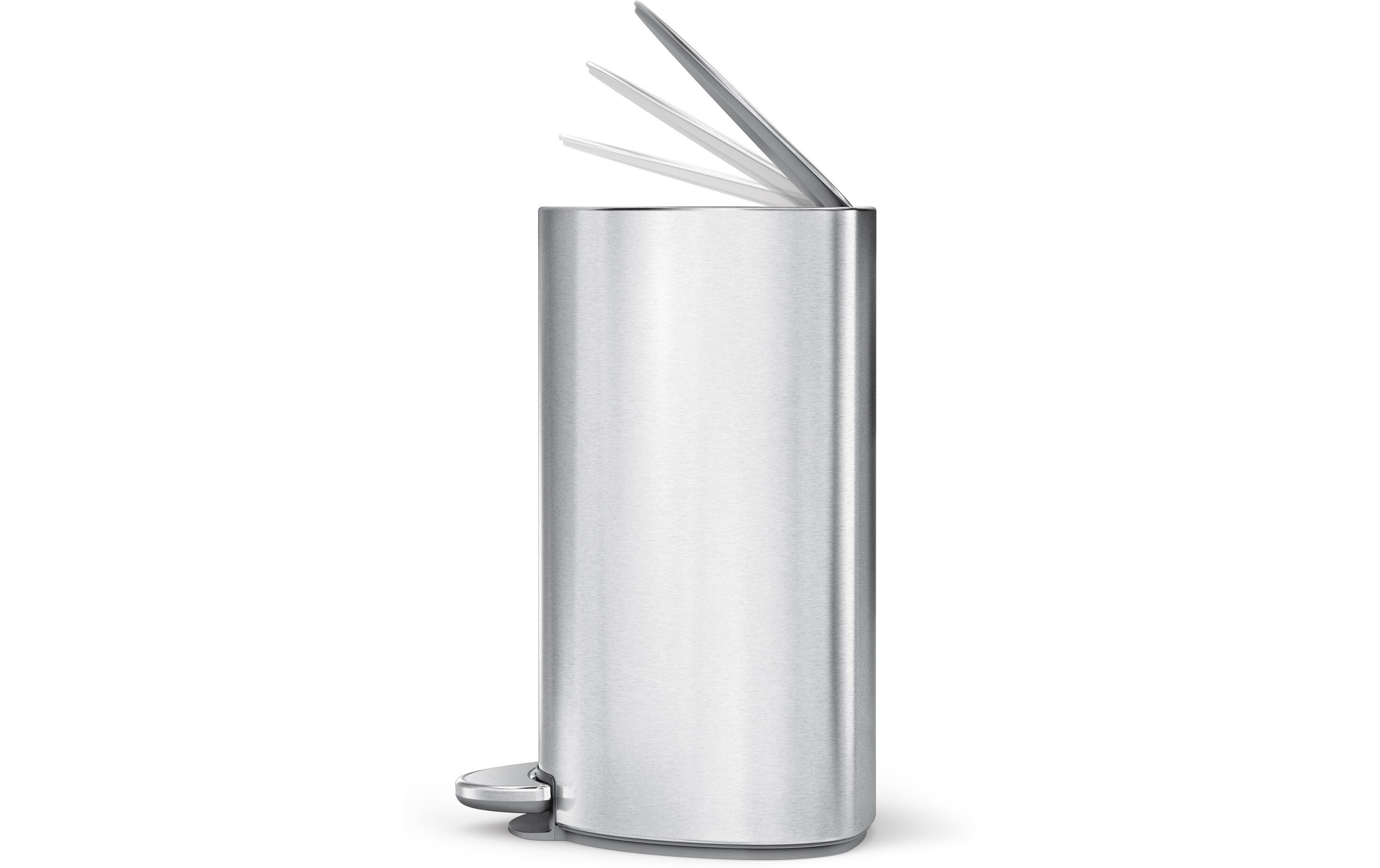 Simplehuman Abfalleimer 6 l, Silber gebürstet