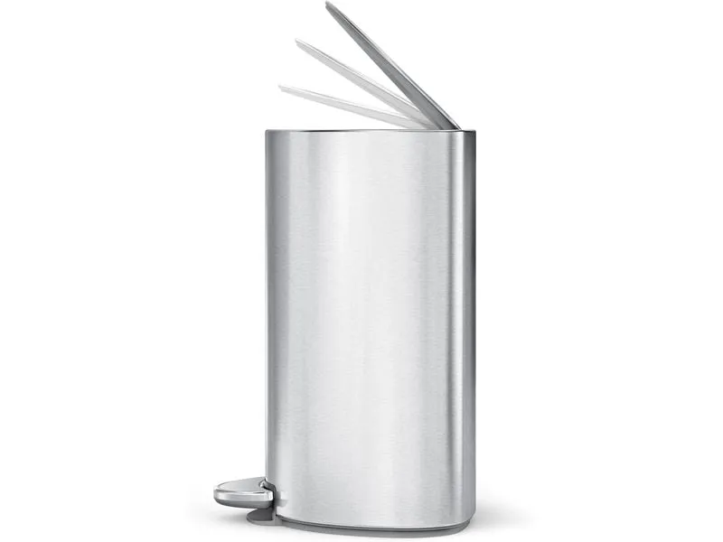 Simplehuman Abfalleimer 6 l, Silber gebürstet