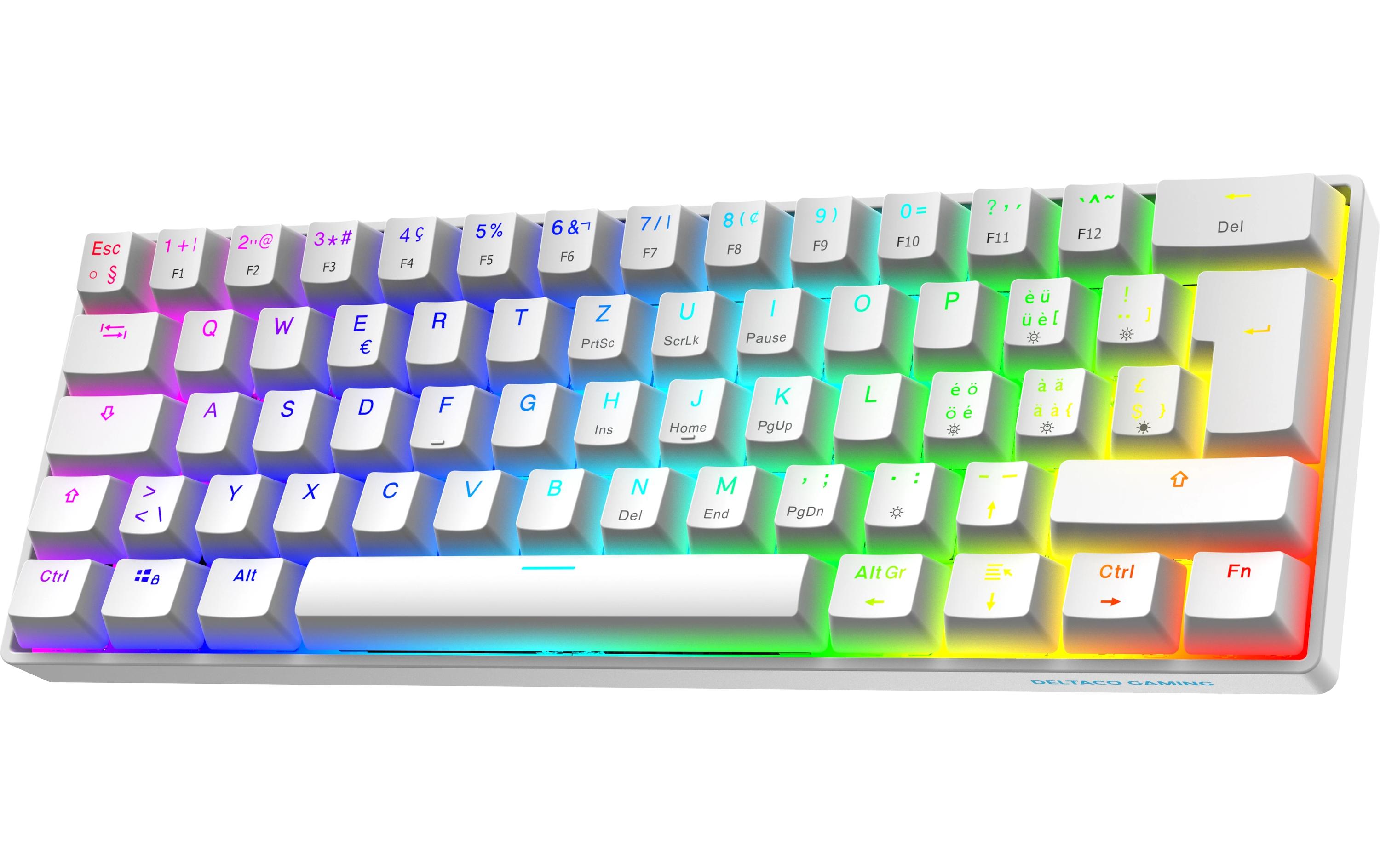 DELTACO Gaming-Tastatur GAM-175-C Hot-Swap Weiss DELTACO Gaming-Tastatur GAM-175-C Hot-Swap Weiss