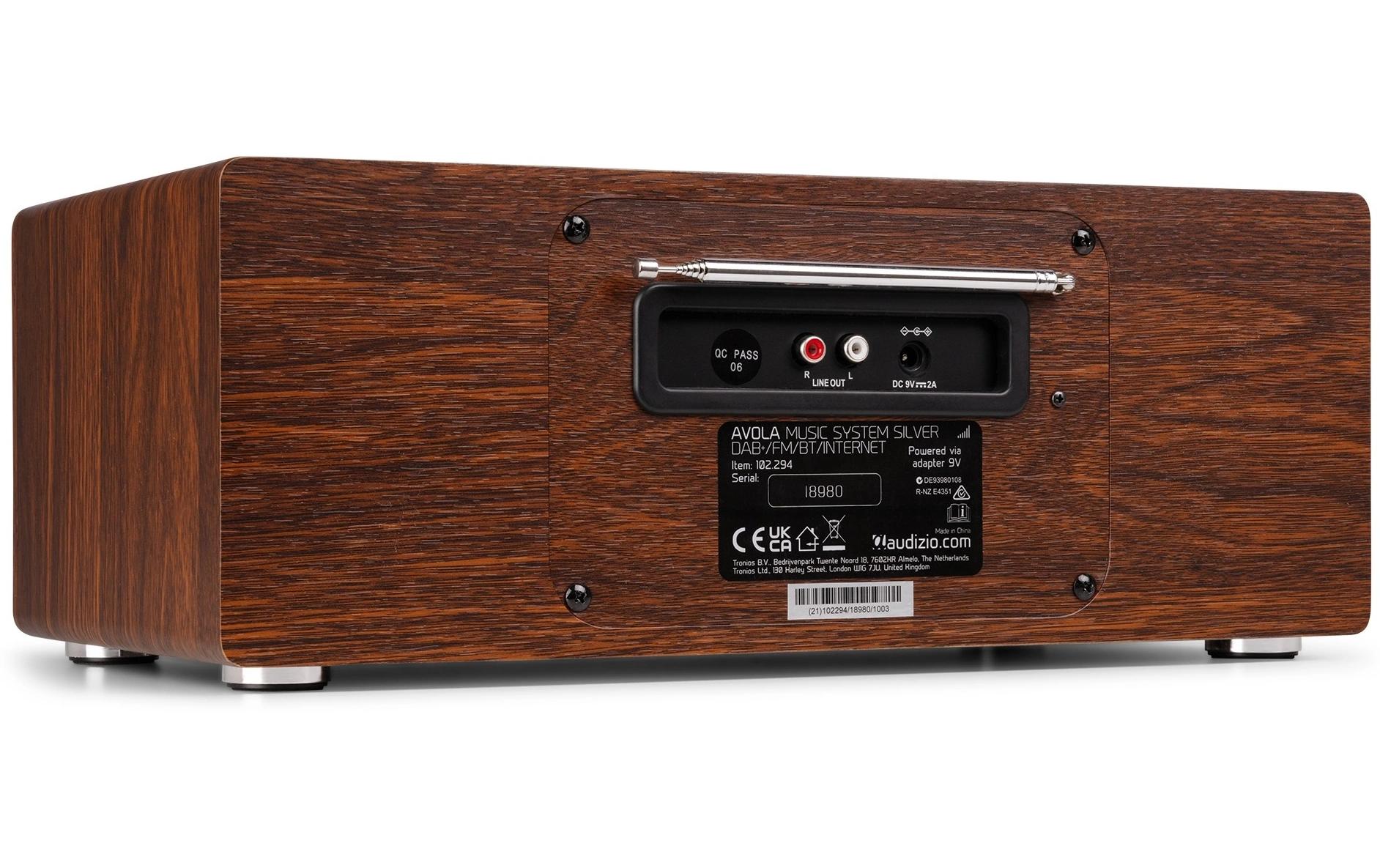 Audizio DAB+ Radio Avola Silber