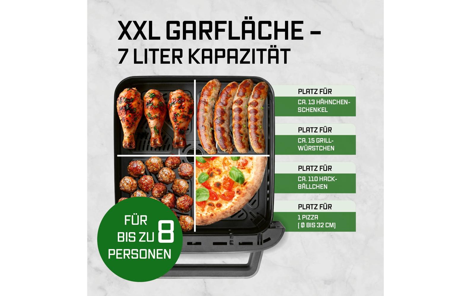 GOURMETmaxx Heissluftfritteuse mit XXL-Garfläche 7 l GOURMETmaxx Heissluftfritteuse mit XXL-Garfläche 7 l