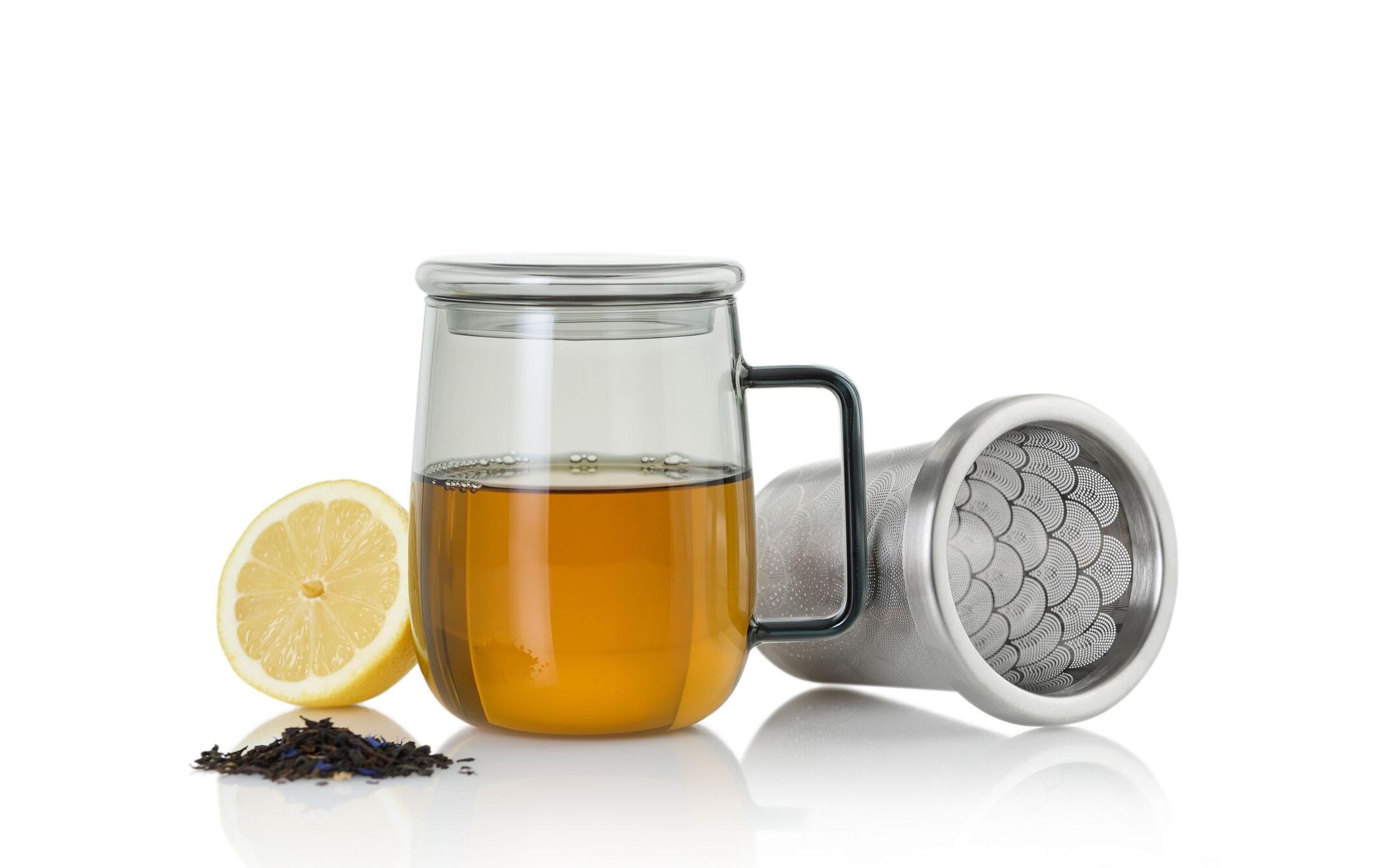 AdHoc Tee-Set Yuna 560 ml, 1 Stück, Silber/Transparent