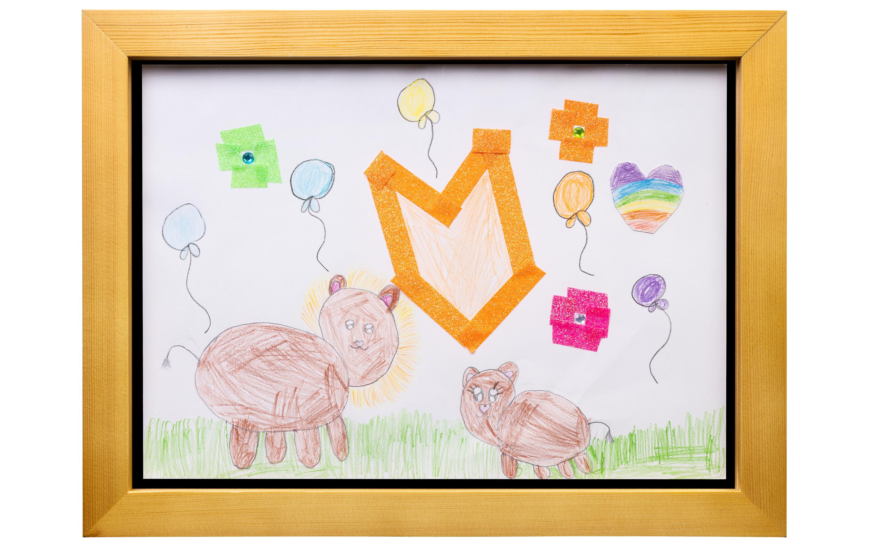 COCON Bilderrahmen für Kinderzeichnungen 35 x 26 x 5 cm, Natur