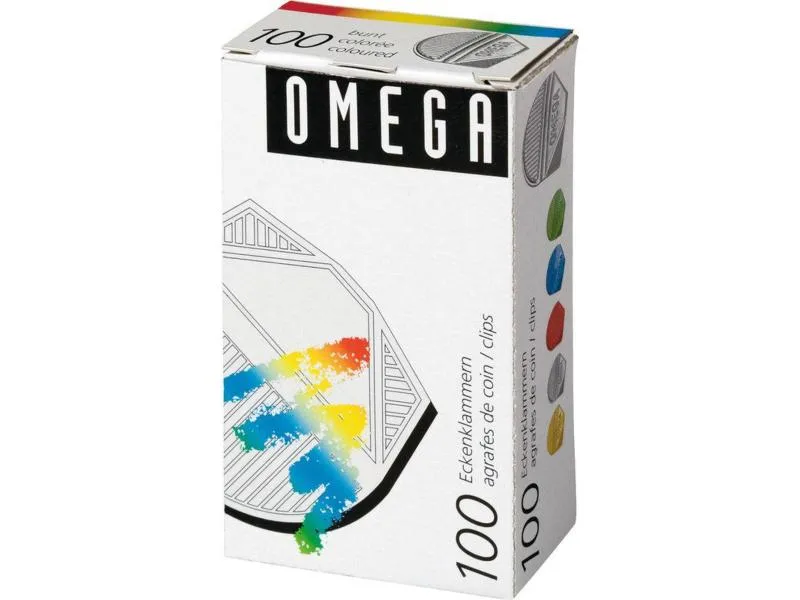 Omega Eckenklammer 100 Stück, Sortiert metallic Omega Eckenklammer 100 Stück, Sortiert metallic