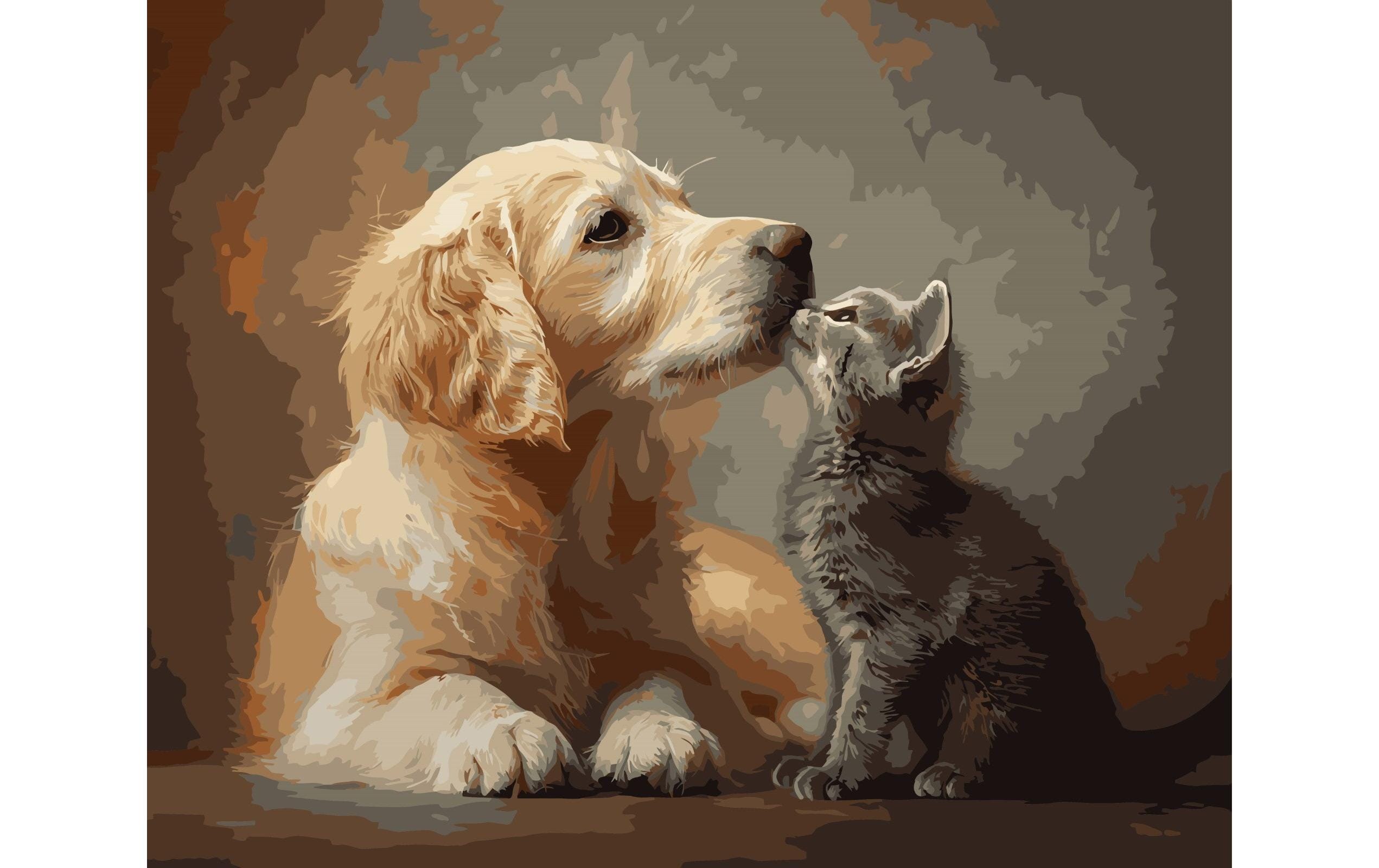 Colorelle Malen nach Zahlen Hund und Katz Freundschaft Colorelle Malen nach Zahlen Hund und Katz Freundschaft