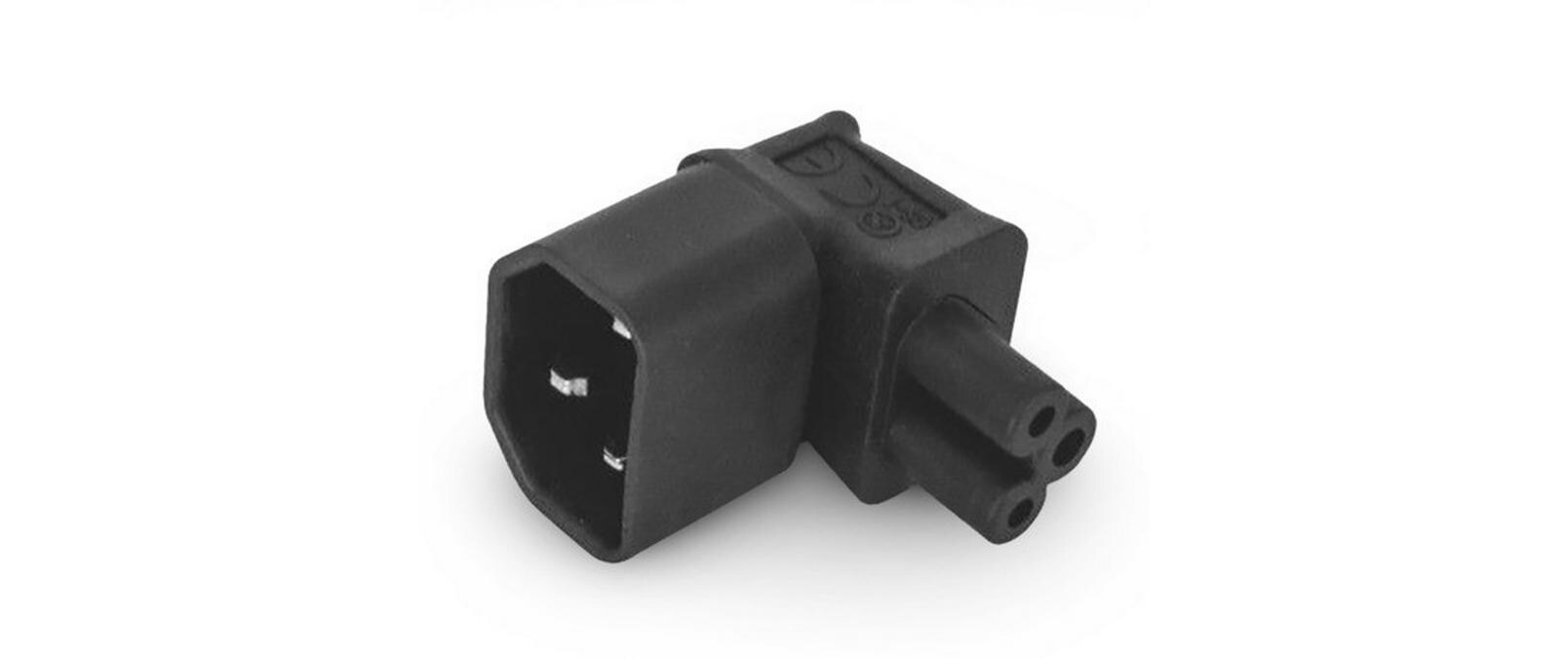 Alpha Elettronica Adapterstecker C5 - C14, frontal gewinkelt Alpha Elettronica Adapterstecker C5 - C14, frontal gewinkelt